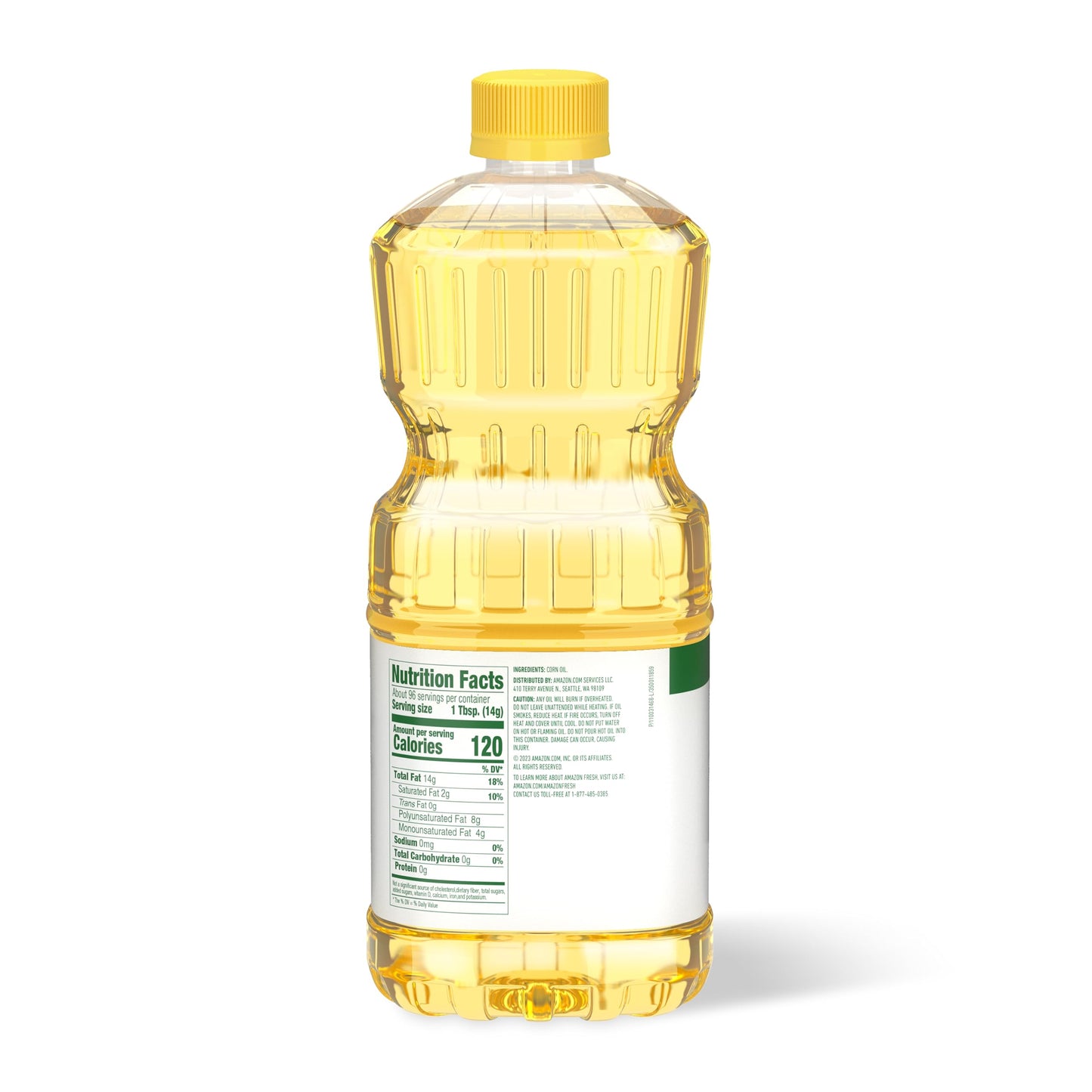Amazon Fresh, Corn Oil, 128 Fl Oz (Previously Happy Belly, Packaging May Vary)