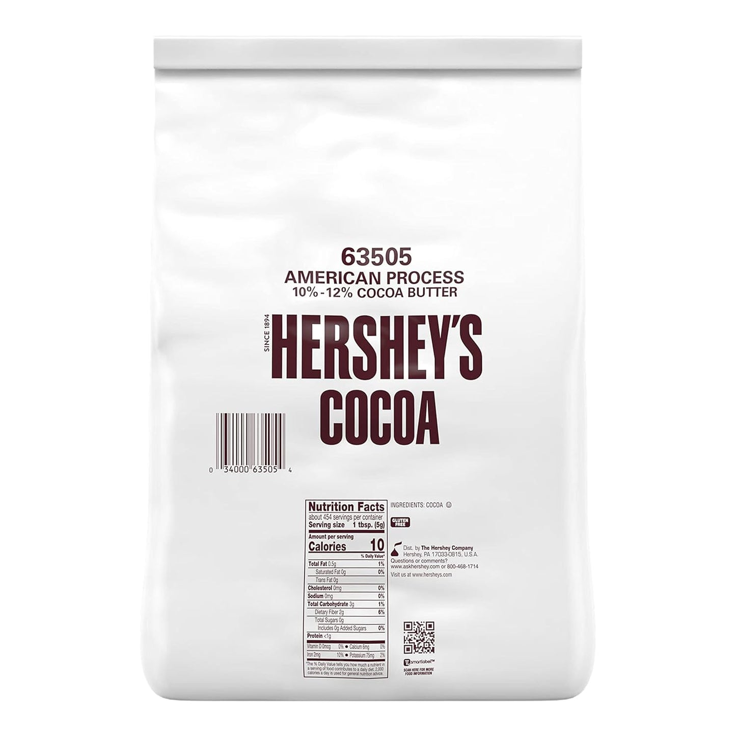 HERSHEY'S Cocoa Powder Bulk Bag, 5 lb