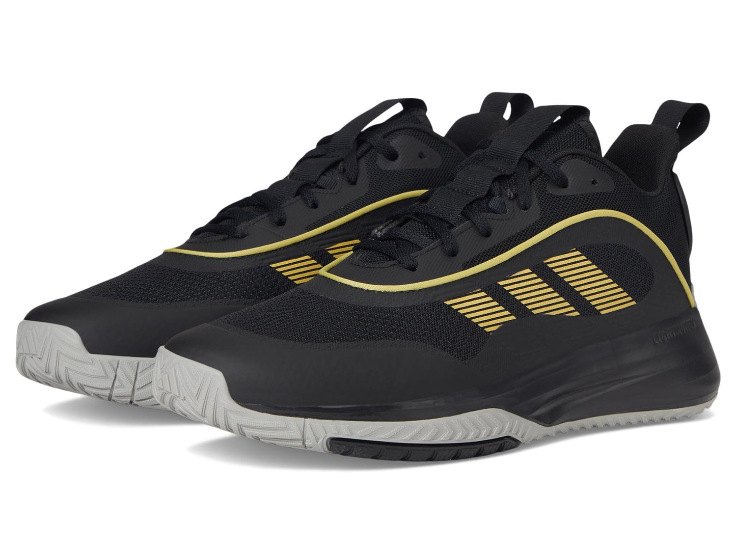 adidas Men's Own The Game 3.0 Basketball Sneaker, Black/Gold Metallic/Solid Grey, 11.5