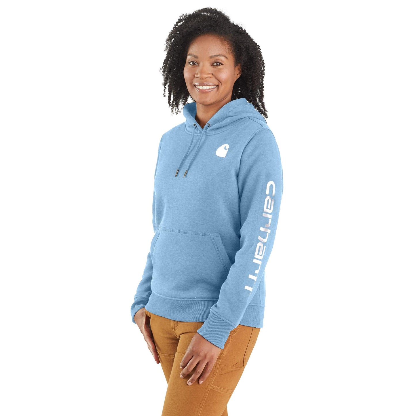 Carhartt Women's Relaxed Fit Midweight Logo Sleeve Graphic Sweatshirt