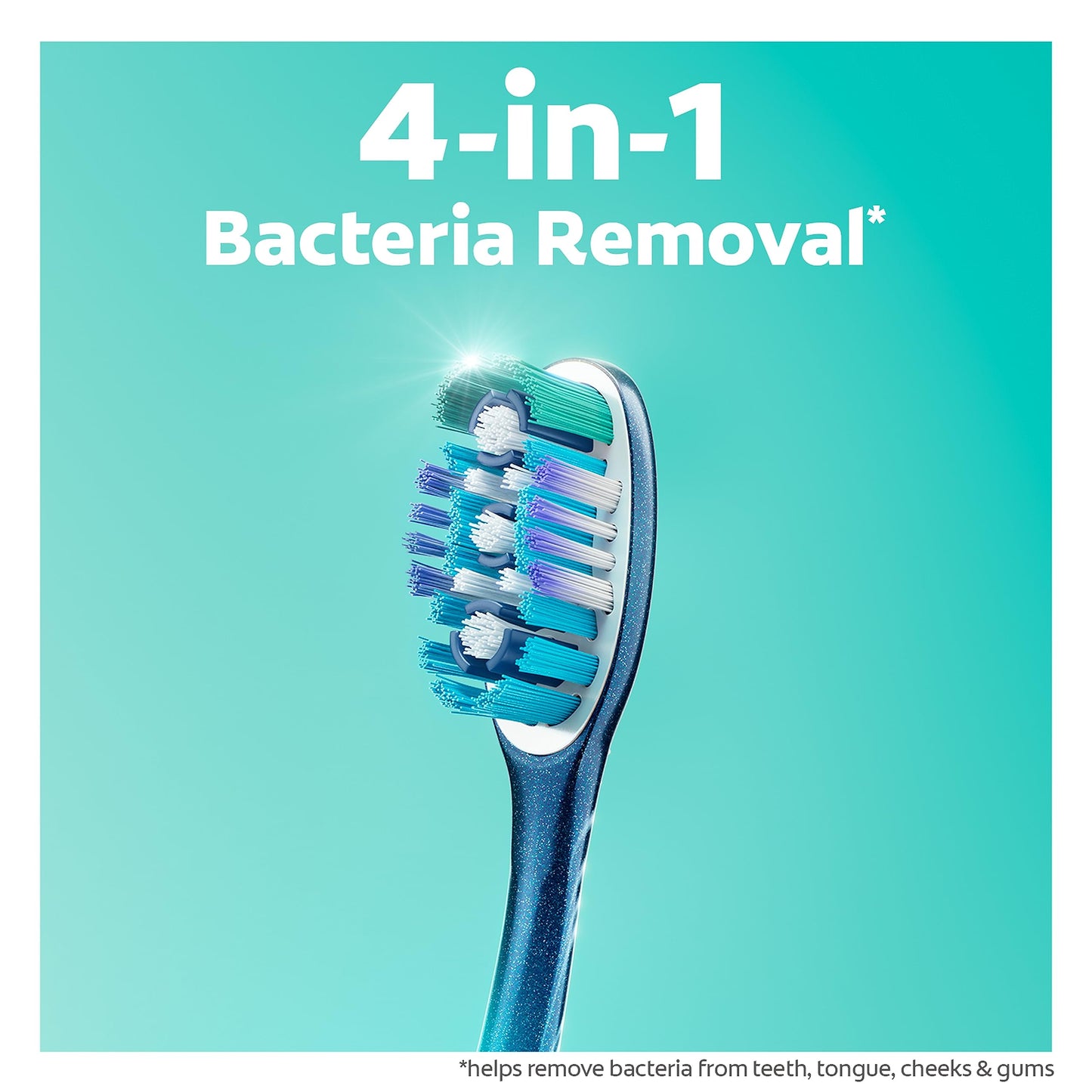 Colgate 360 Deep Clean Soft Toothbrush for 4 in 1 Bacterial Removal, Features Floss Tip Bristles and Tongue Cleaner, 4 Count