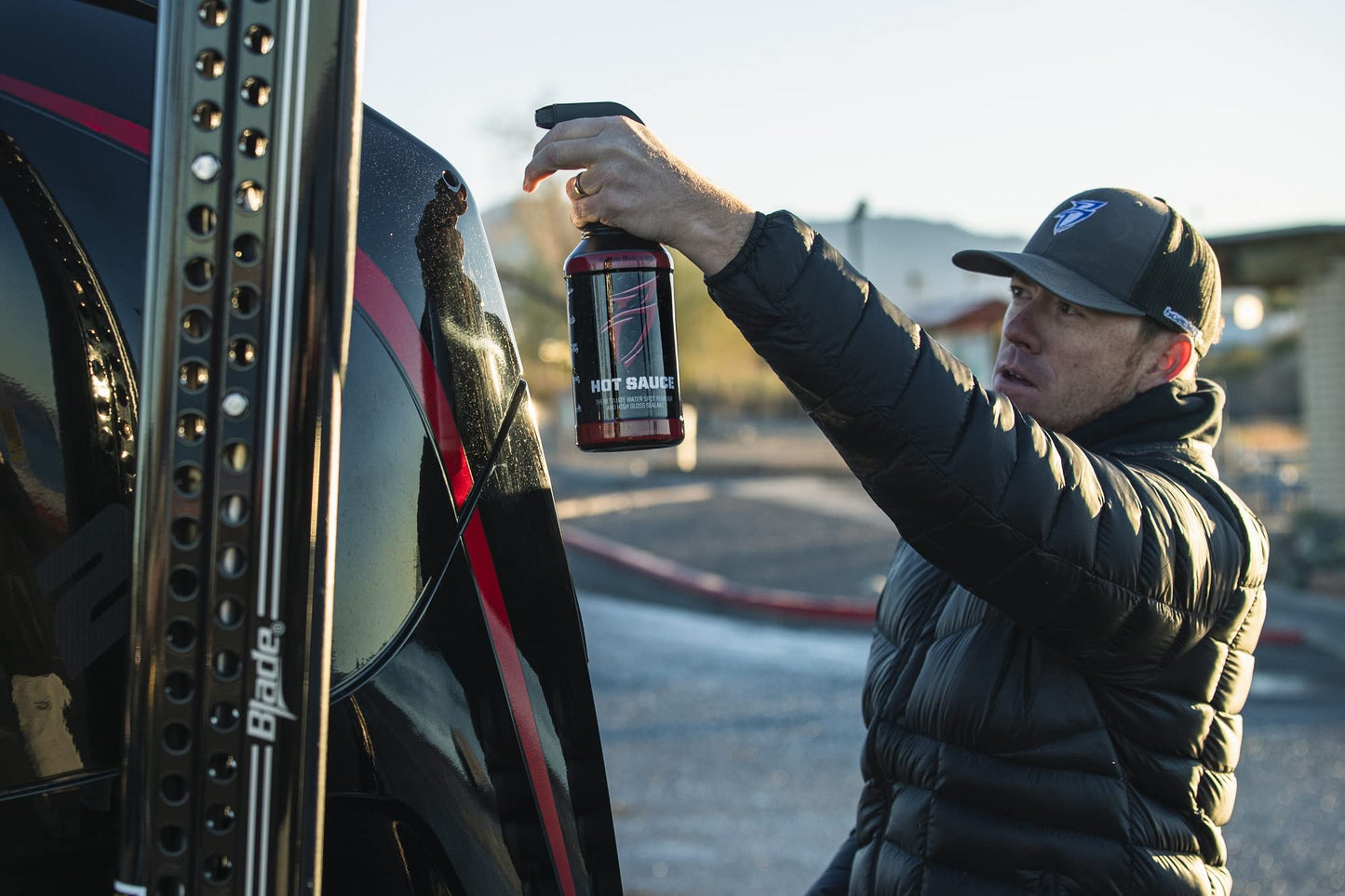 Boat Bling Hot Sauce Premium Hard Water Spot Remover w/High-Gloss Wax Sealants, 32 oz.