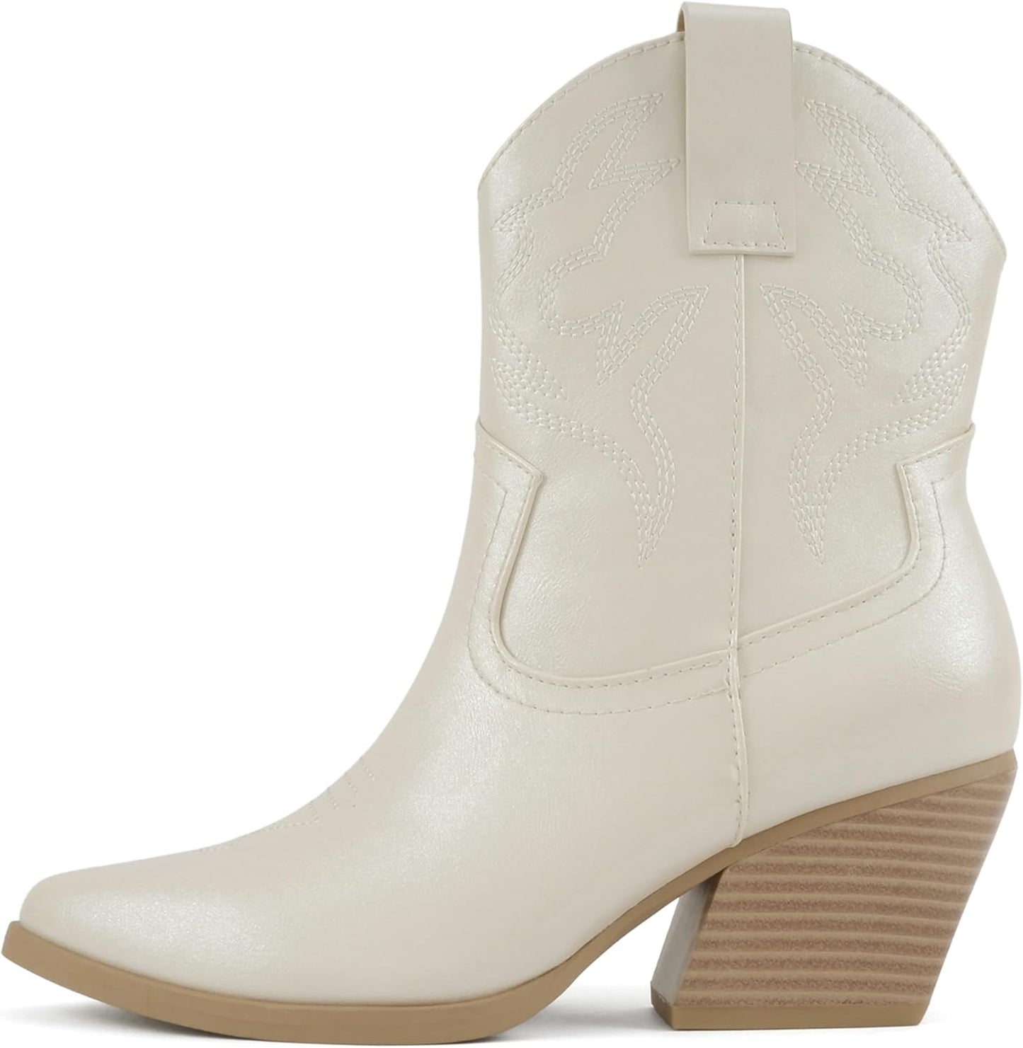 Soda “BLAZING” ~ Women Western Bootie Pointe Toe with Low Heel (Wide Fit Available)