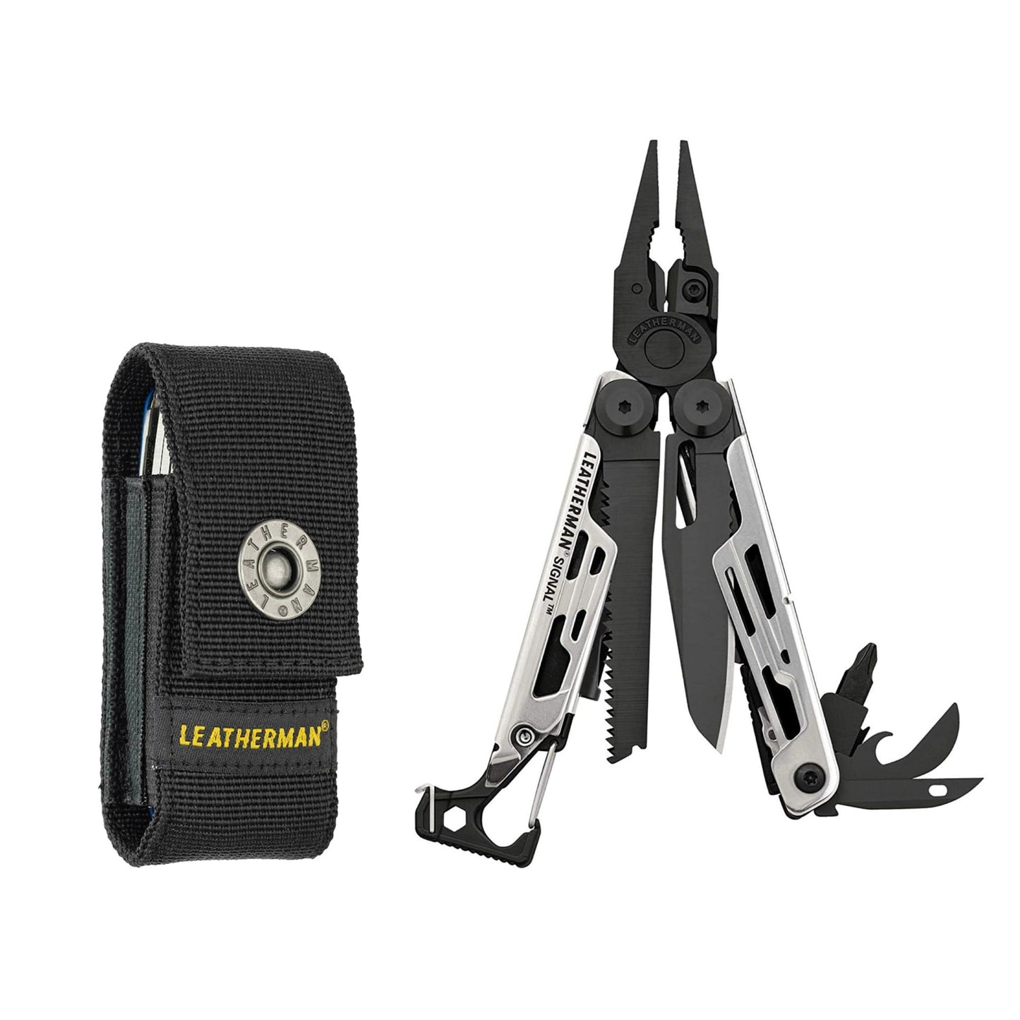LEATHERMAN, Signal, 19-in-1 Multi-tool for Outdoors, Camping, Hiking, Fishing, Survival, Durable & Lightweight EDC, Made in the USA, Topographical Print