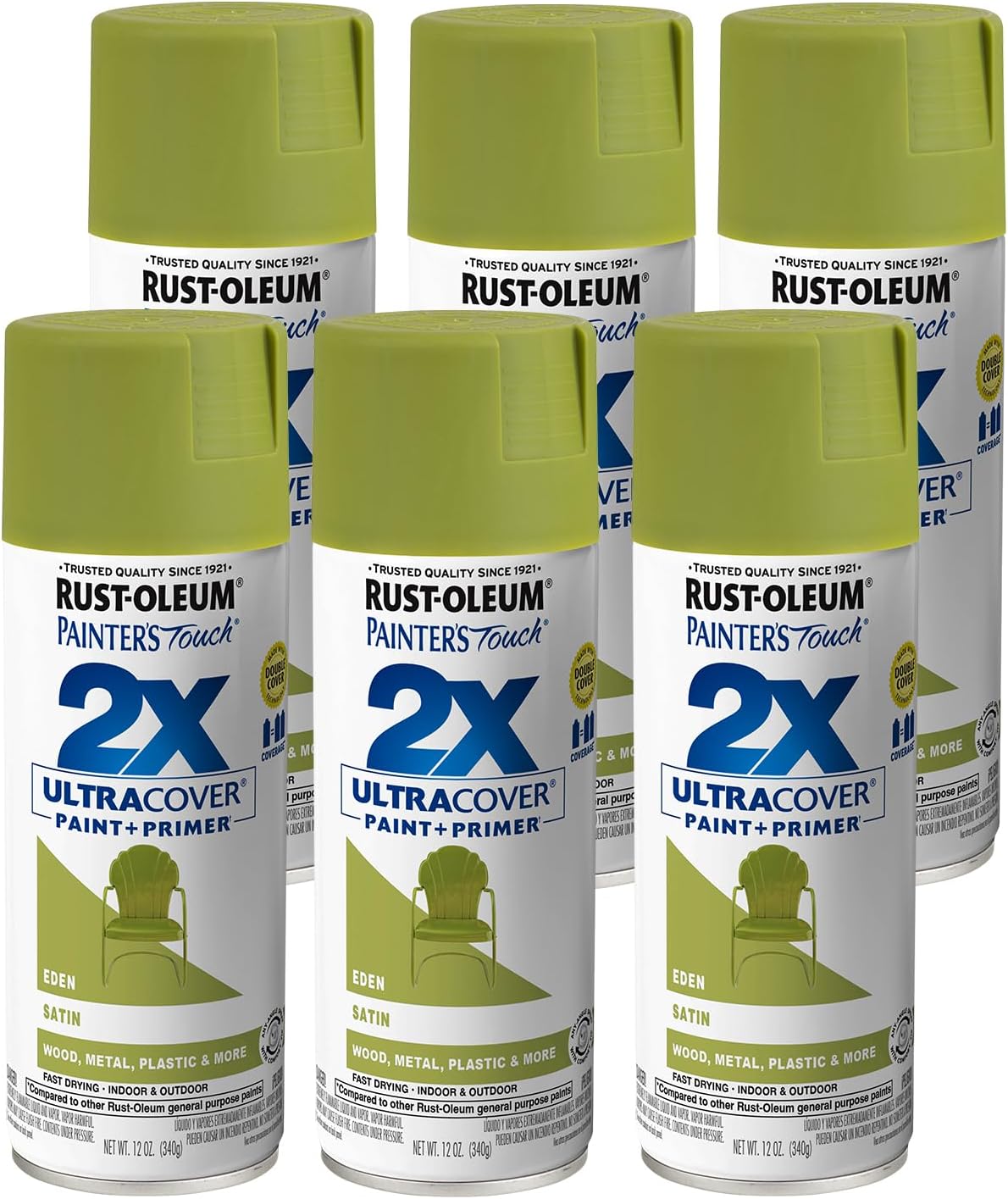 Rust-Oleum 331182 Painter's Touch 2X Ultra Cover Spray Paint, 12 oz, Ultra Matte Black