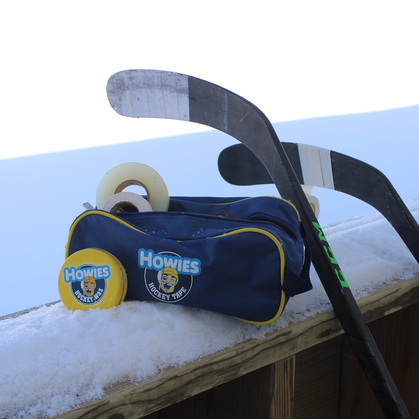 Howies Hockey Loaded Accessory Bag – Includes Stick, Grip, and Shin Pad Tape, Helmet Repair Kit, Fine Skate Stone and More! Ultimate Travel Bag and Gift for Hockey Players & Fans.