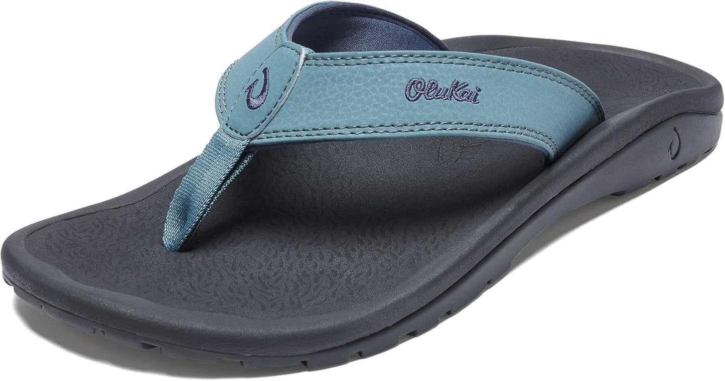 OLUKAI Ohana Men's Beach Sandals, Water Resistant Flip Flops, Arch Support & Comfort Fit, Lightweight & Durable, Enhanced Grip & Traction