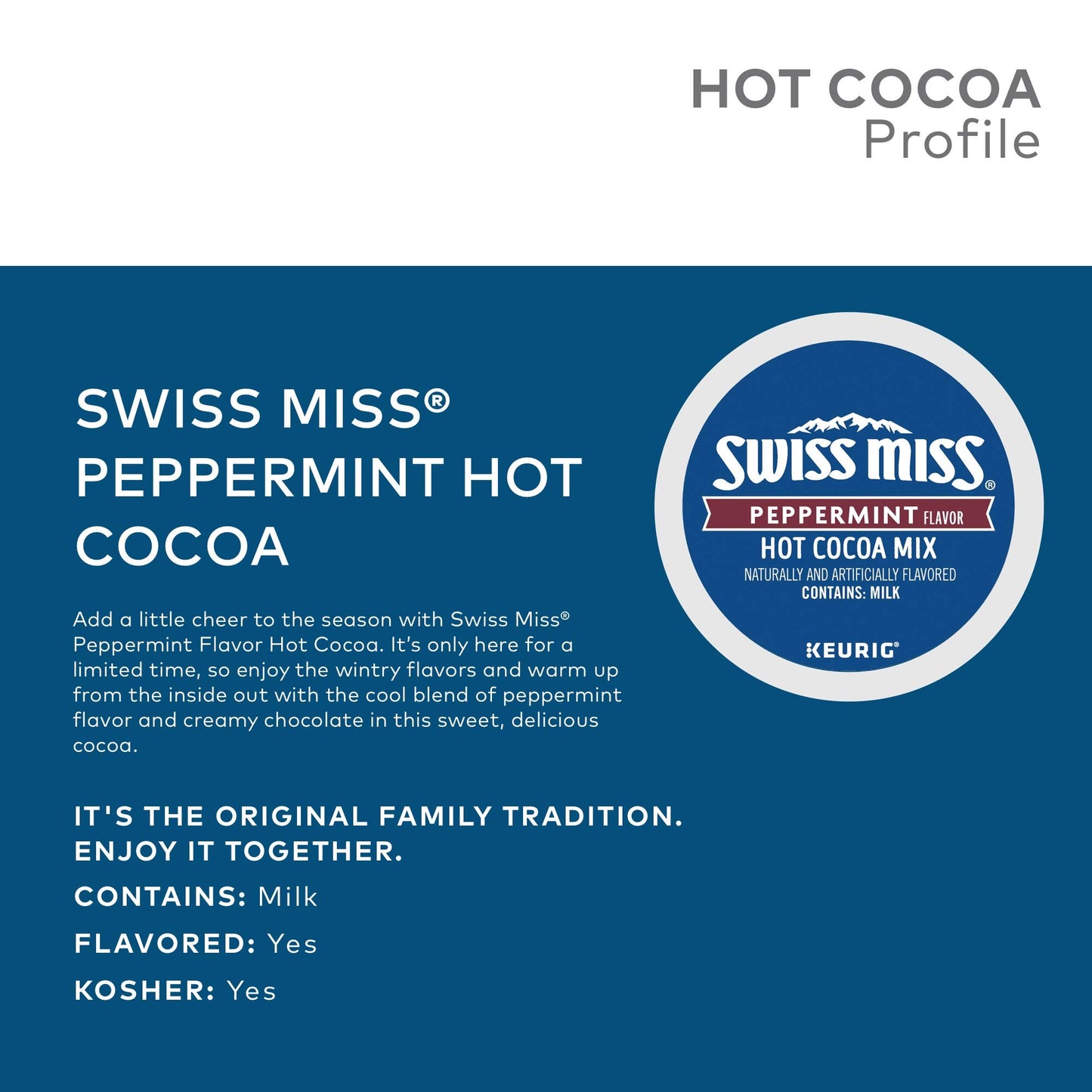 Swiss Miss Milk Chocolate Flavor Hot Cocoa Mix Canister, 76.55 oz.