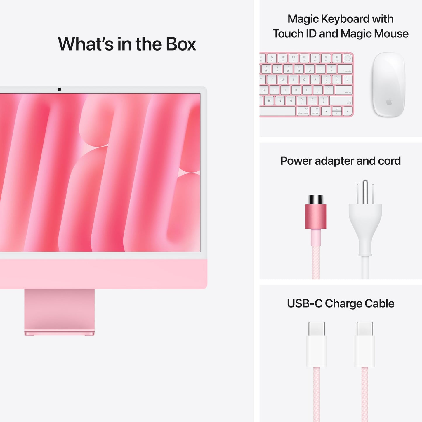 Apple 2024 iMac All-in-One Desktop Computer with M4 chip with 10-core CPU and 10-core GPU: Built for Apple Intelligence, 24-inch Retina Display, 24GB Unified Memory, 512GB SSD Storage; Pink