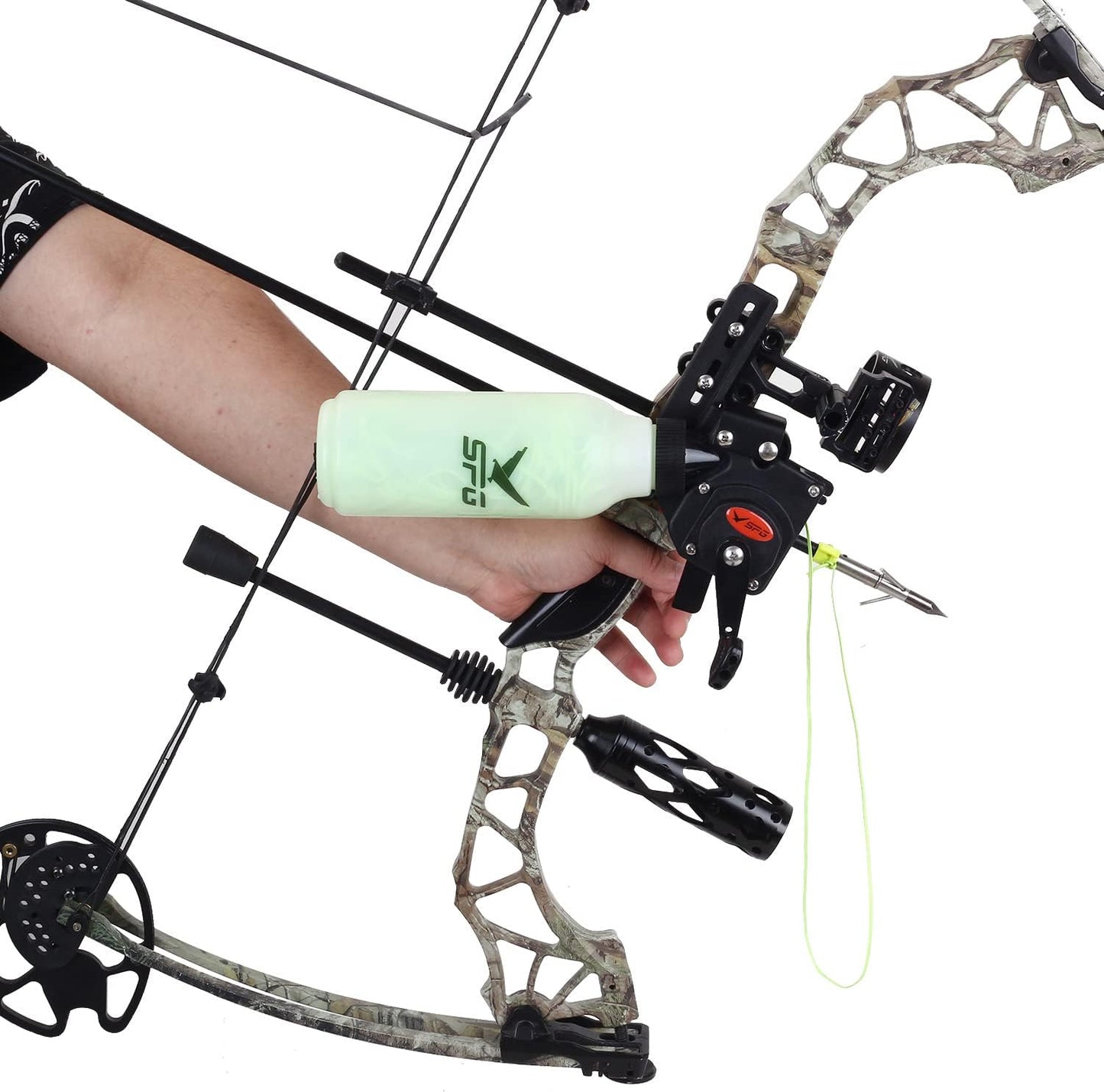 Archery Bowfishing Reel Hunting Bow Fishing Reel with 40m Fishing Rope for Compound and Recurve Bow