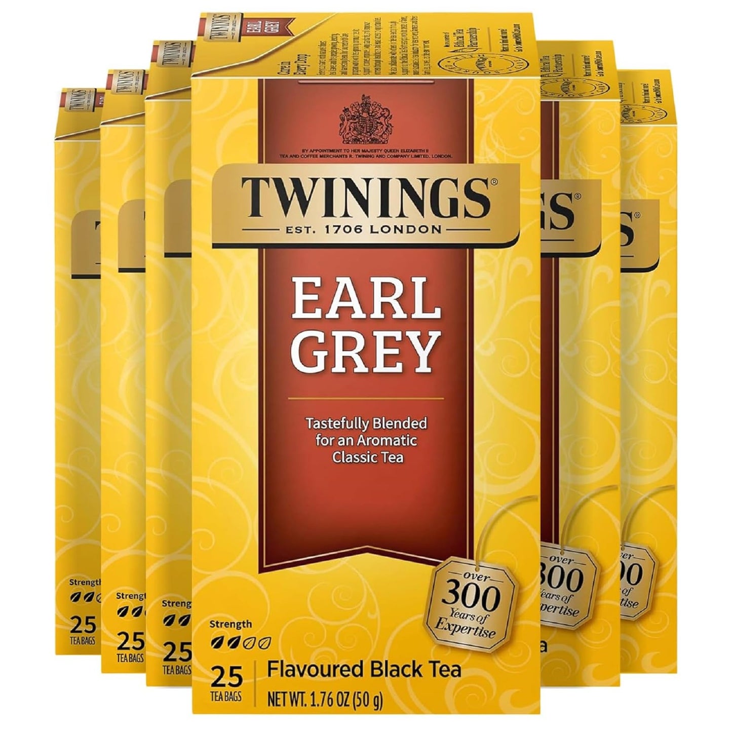 Twinings English Breakfast Black Tea Individually Wrapped Bags, 100 Count (Pack of 1), Smooth, Flavourful, and Robust, Caffeinated, Enjoy Hot or Iced, 100 Teabags