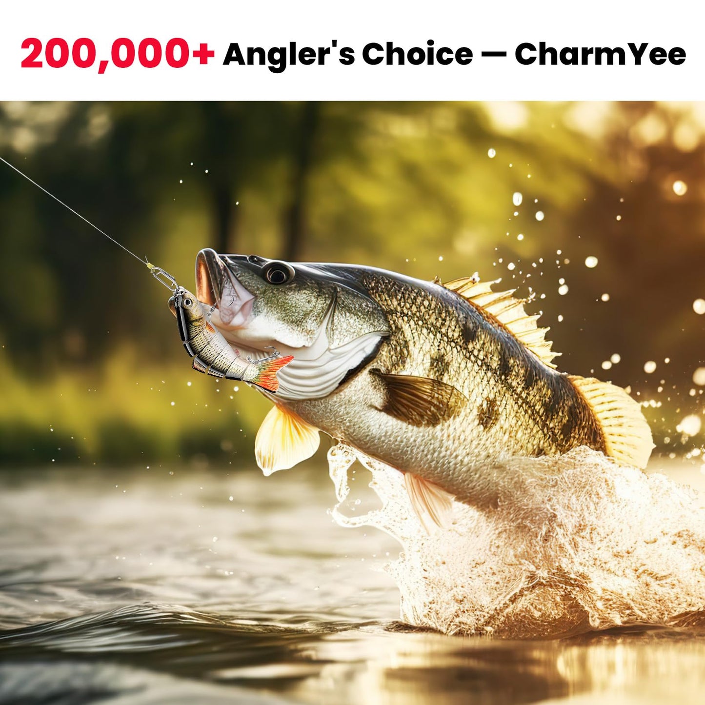 Bass Fishing Lure for Freshwater and Saltwater Lifelike Fishing Lures Multi Jointed Swimbait for Bass Trout Crappie Walleye Pike Fishing Gifts for Men