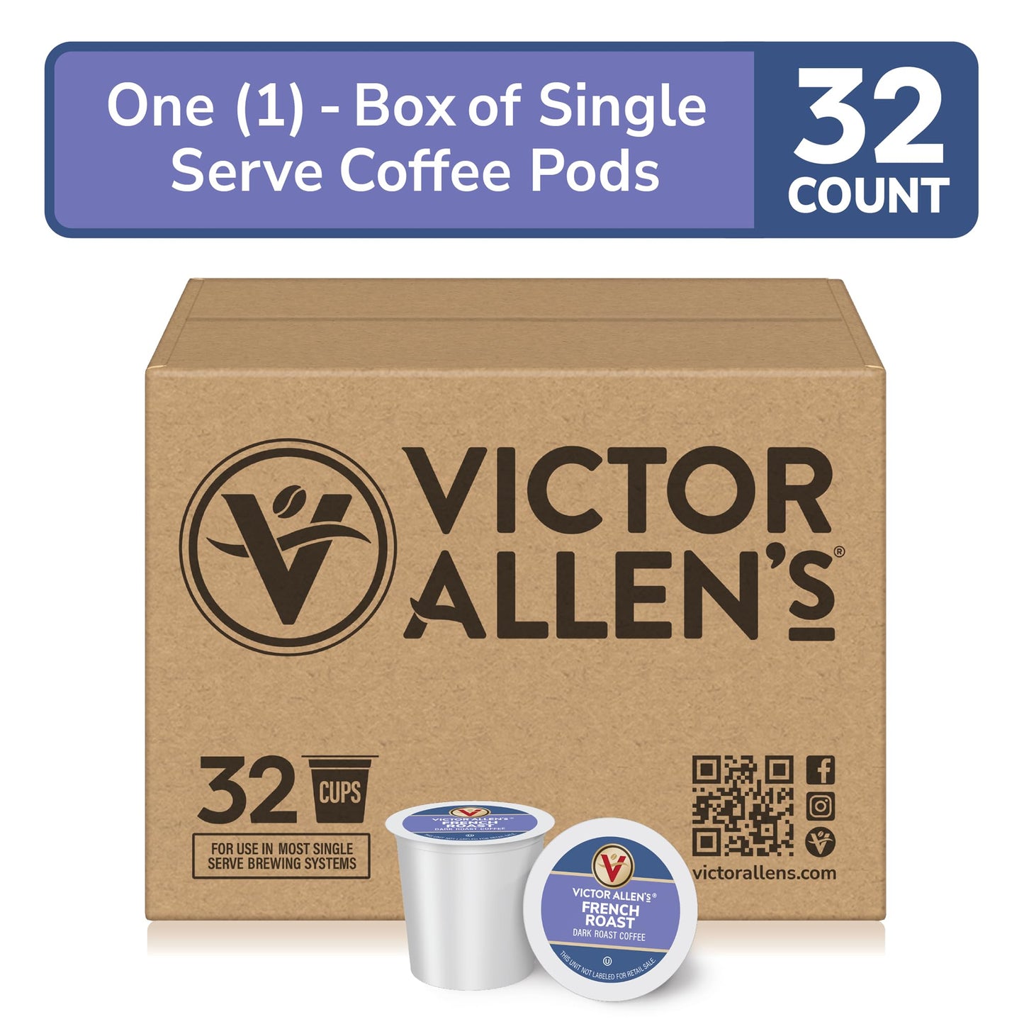 Victor Allen's Coffee Variety Pack (Morning Blend, 100% Colombian, Donut Shop Blend, and Italian Roast), 80 Count, Single Serve Coffee Pods for Keurig K-Cup Brewers
