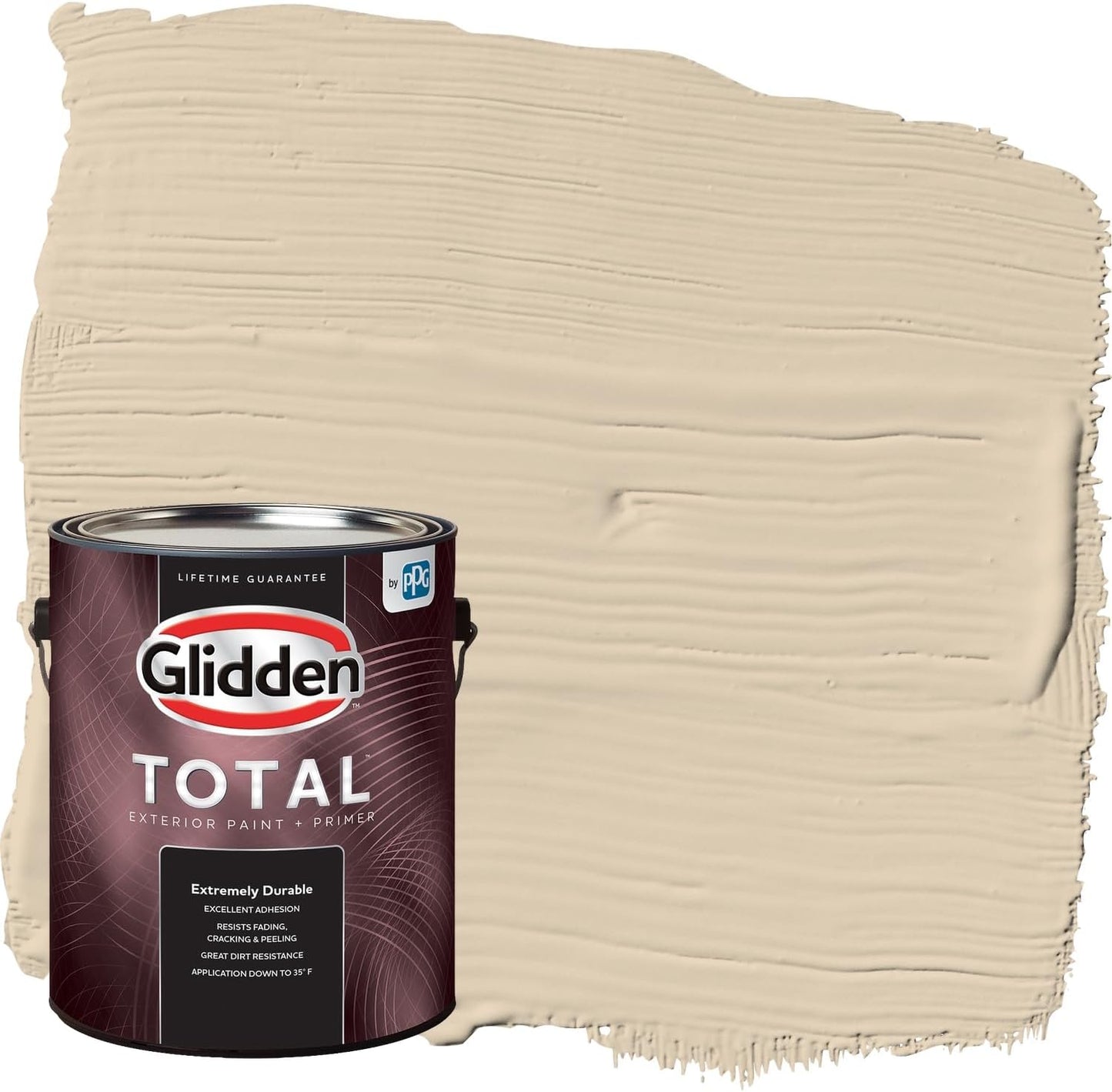Glidden Exterior Paint + Primer: Beige/Pony Tail, One Coat, Semi-Gloss, 1-Gallon