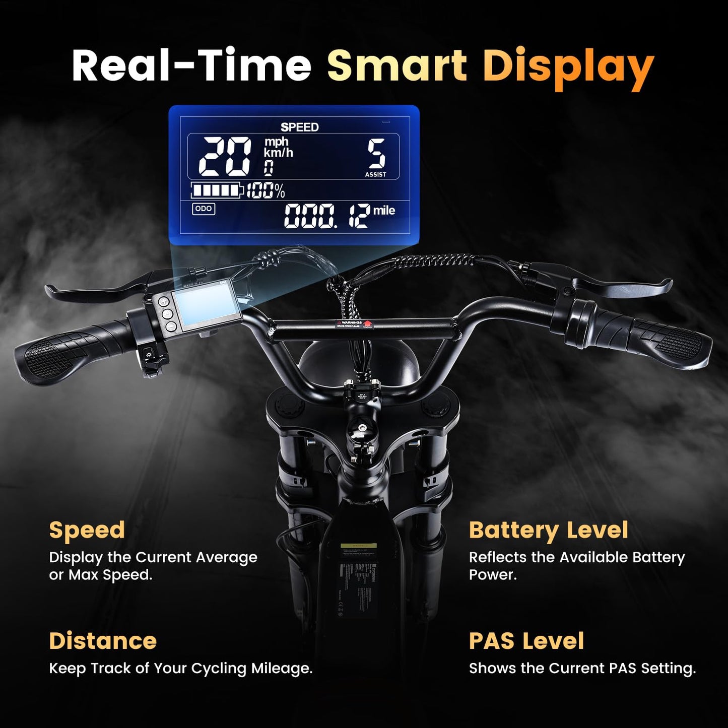 Electric Bike for Adults,Peak 1000W/1500W Motor,20/28MPH 55-150Mile ebikes for Adults with 10.4AH/13AH/26AH Battery,20" Fat Tire Electric Dirt Bike Commuting Off Road Ebike, UL2849