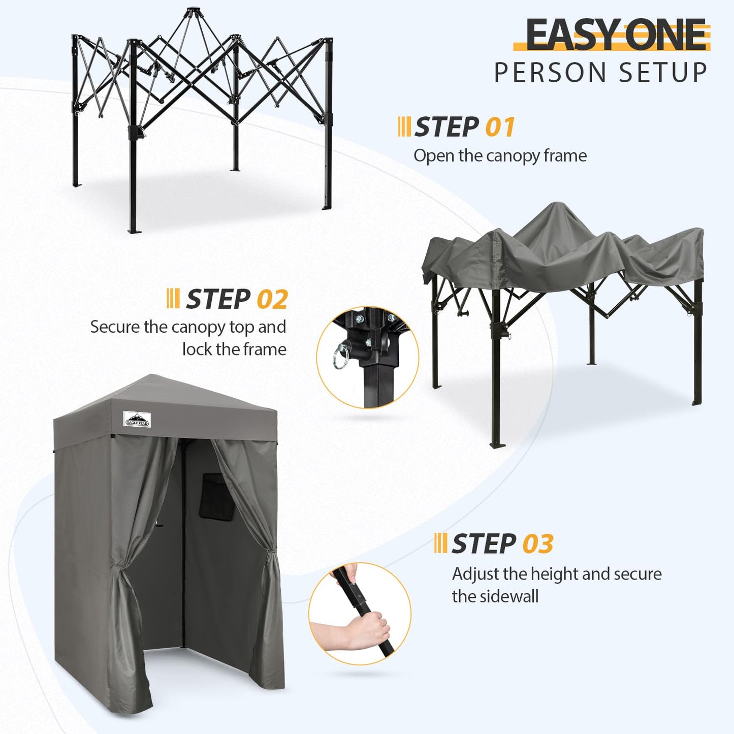 EAGLE PEAK Flex Compact 4x4 Pop-up Canopy Changing Room, Portable Dressing Room, Privacy Changing Tent for Indoor Fashion Photoshoots, Camping, or Pool, Purple