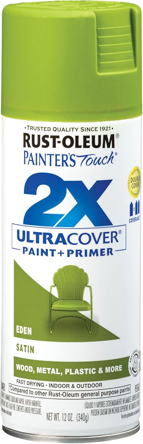 Rust-Oleum 331182 Painter's Touch 2X Ultra Cover Spray Paint, 12 oz, Ultra Matte Black