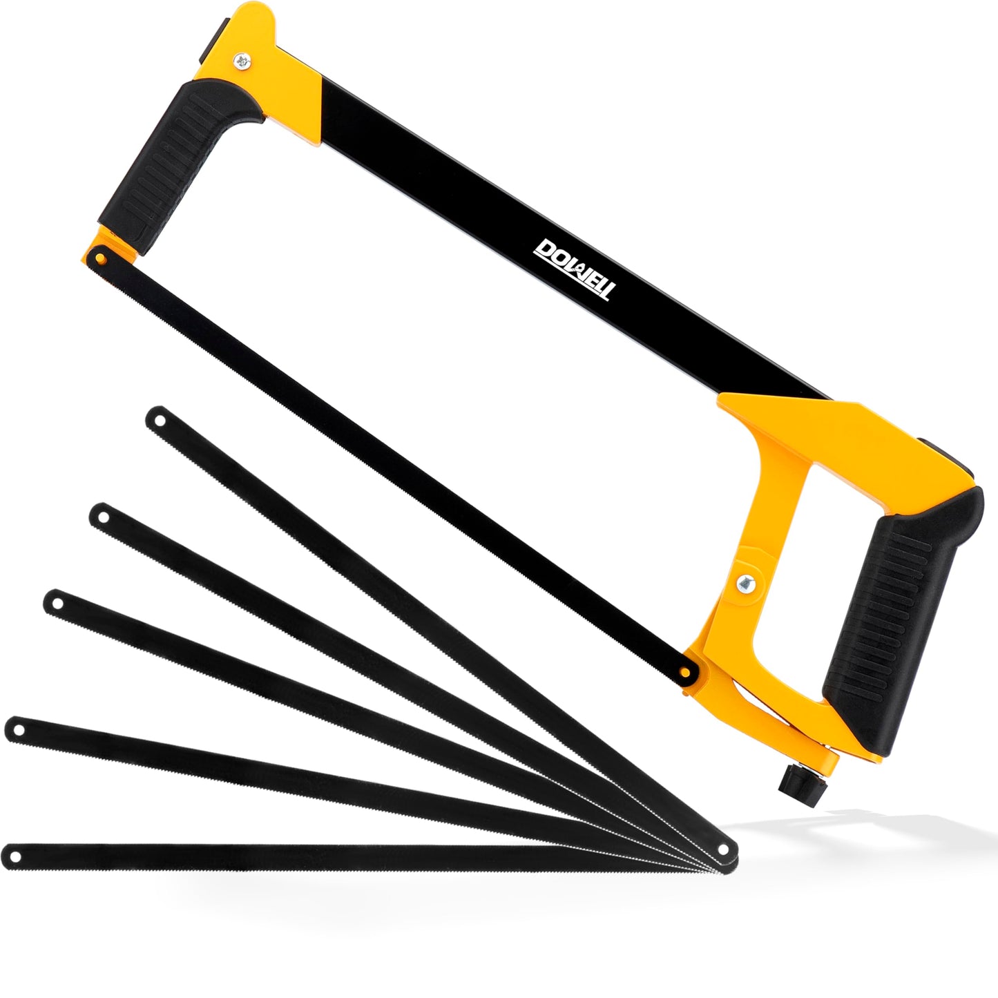 DOWELL Hacksaw Frame Set Heavy Duty Handsaw 12-inch 10-inch 6-inch Mini Hacksaw Hand Saw 8 Extra Blades Multi-function for Metal Wood PVC Pipes