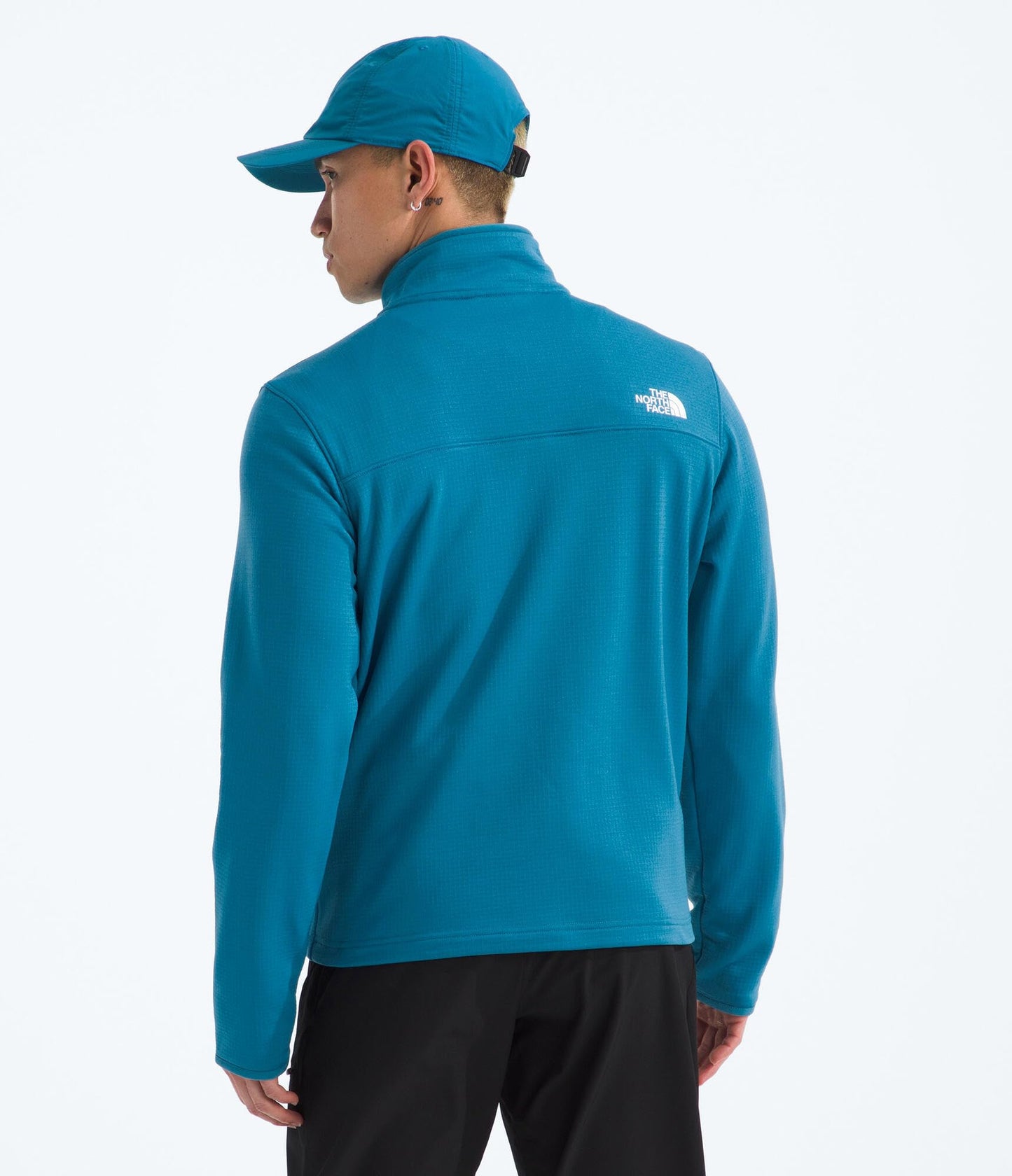 THE NORTH FACE Men's Cedar Trail Grid Fleece Quarter Zip Jacket | Cold Weather Top With Durable, Reinforced Bindings