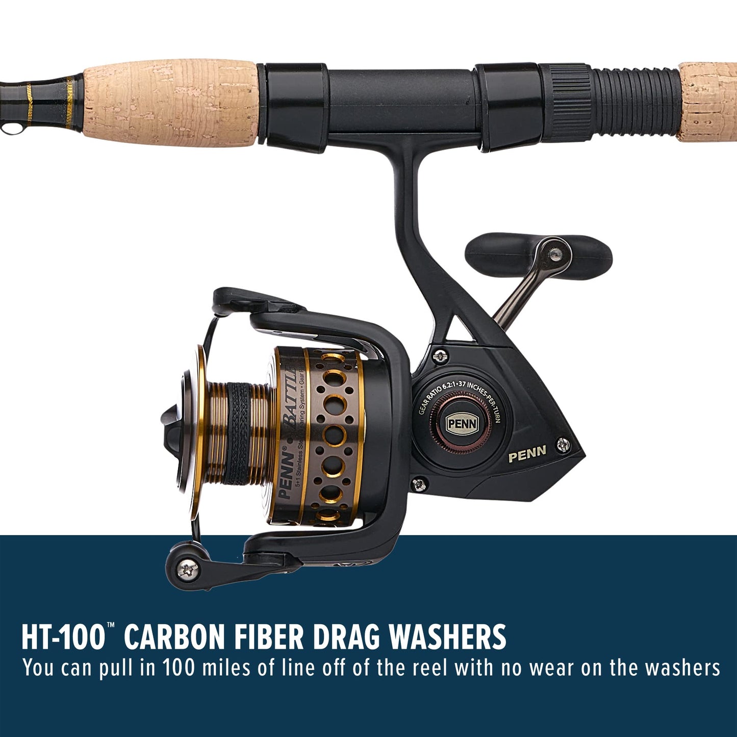PENN Battle Spinning Reel and Fishing Rod Combo