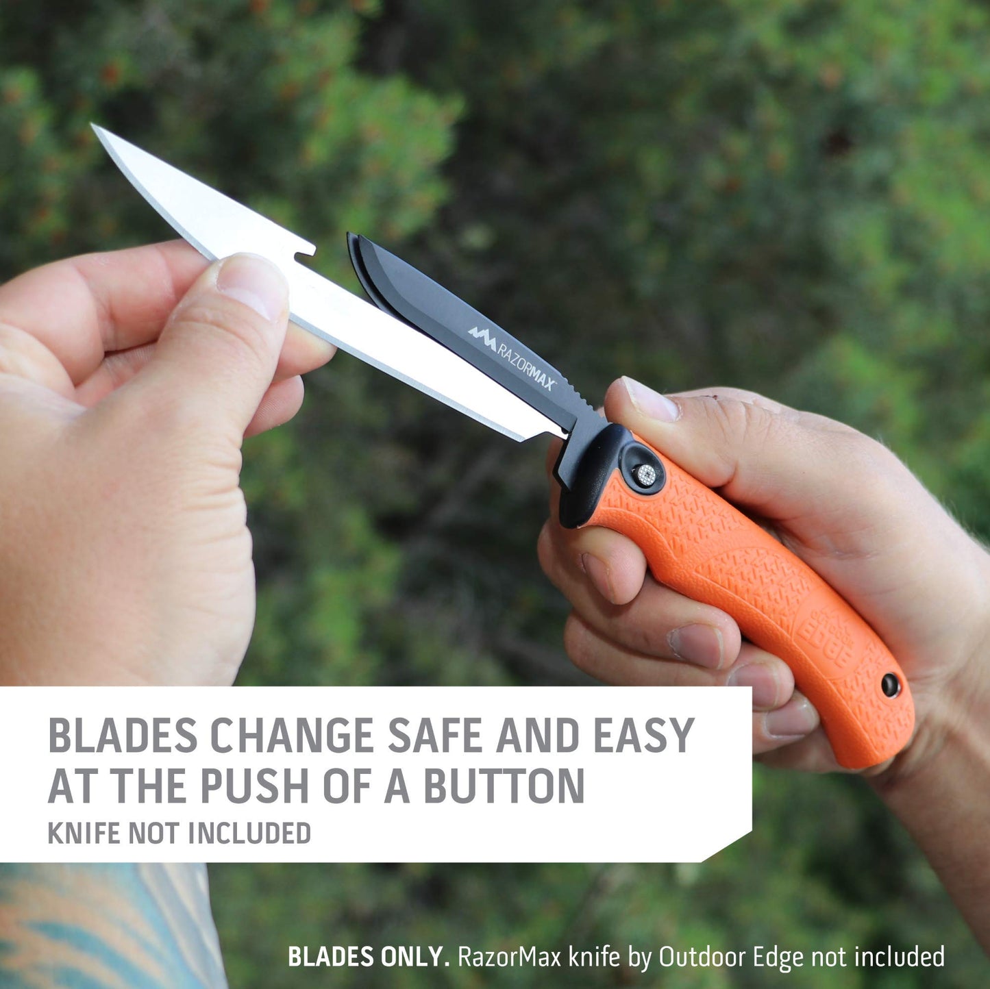 OUTDOOR EDGE 3.5" RazorSafe Replacement Sharp-Point Knife Blades, 24 Piece Value Pack