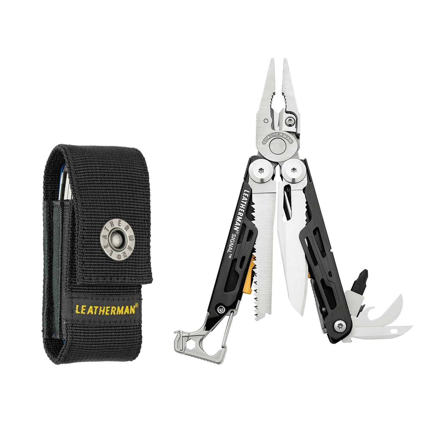 LEATHERMAN, Signal, 19-in-1 Multi-tool for Outdoors, Camping, Hiking, Fishing, Survival, Durable & Lightweight EDC, Made in the USA, Topographical Print
