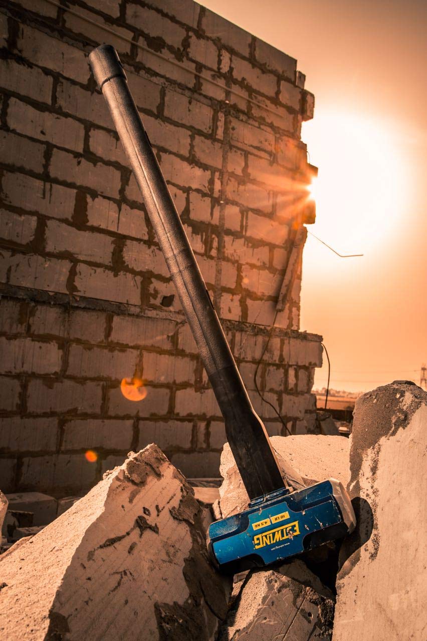 Estwing 16-Pound Hard Face Sledge Hammer for Demolition/Stake Driving, 50-55 HRC, 36-Inch Fiberglass Handle, Overstrike Protection, Textured Grip