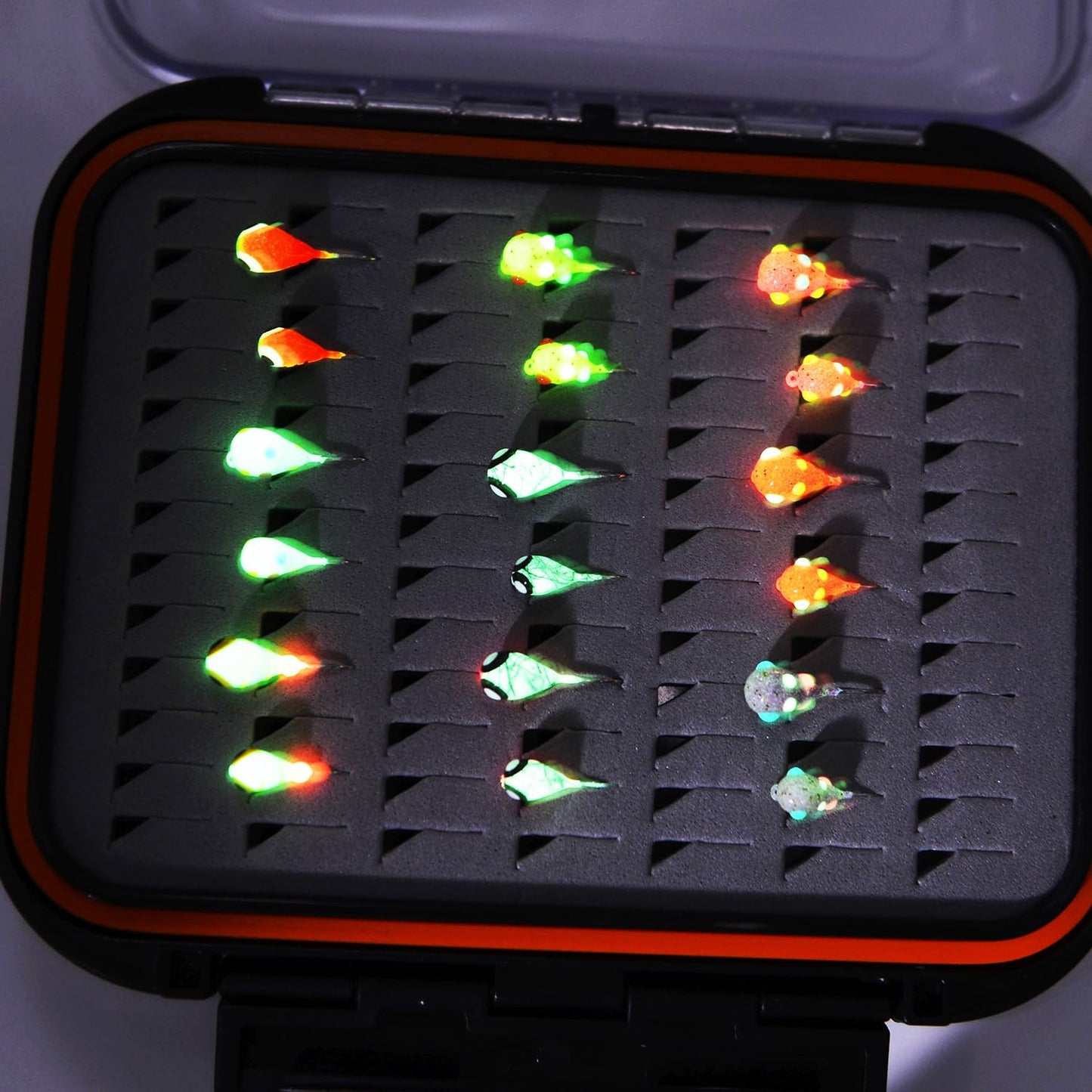 Alichino Ice Fishing Jig Set Ice Fishing Lures Micro Jig Head Hook Set for Panfish, Crappie, Walleye, Perch, Trout, Bluegill