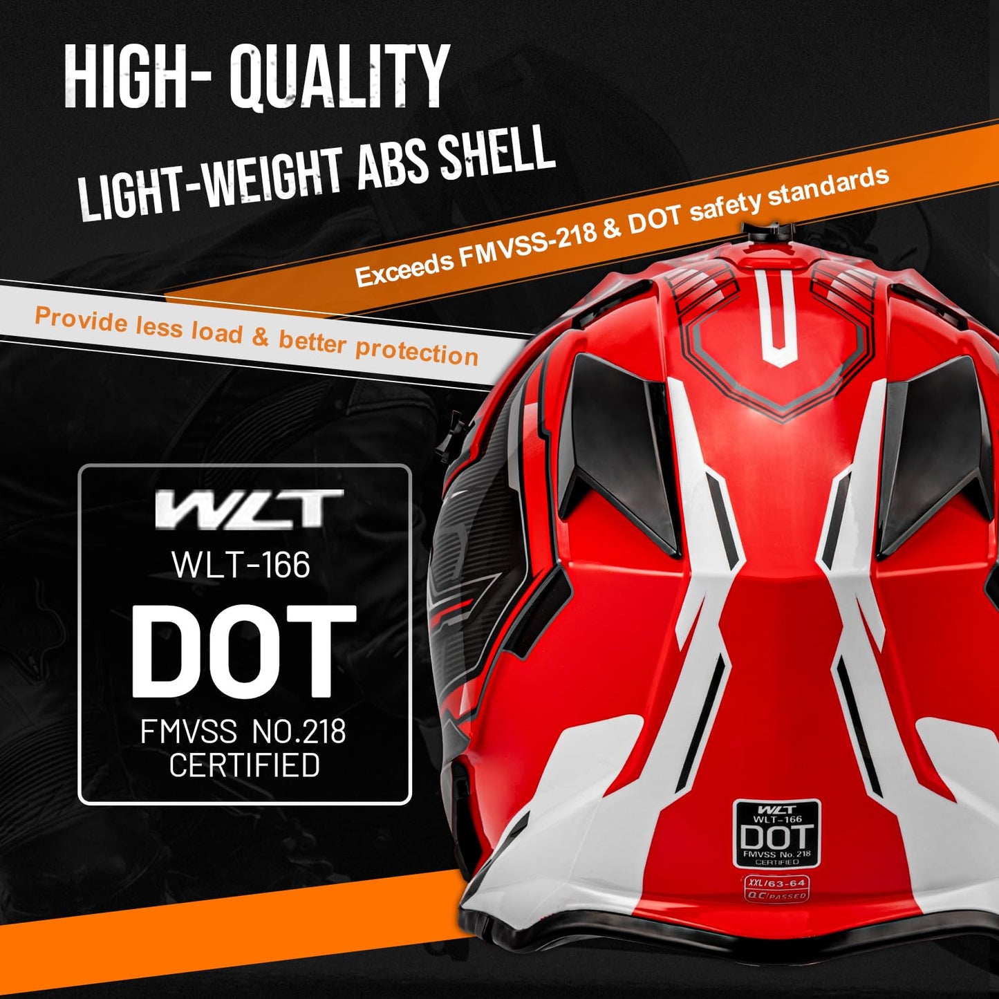 Adult Motocross Dirt Bike Helmet with Goggle, Gloves & Mask - DOT/FMVSS-218 Off-Road Motorcycle & ATV Helmet with Adjustable Sun Visor
