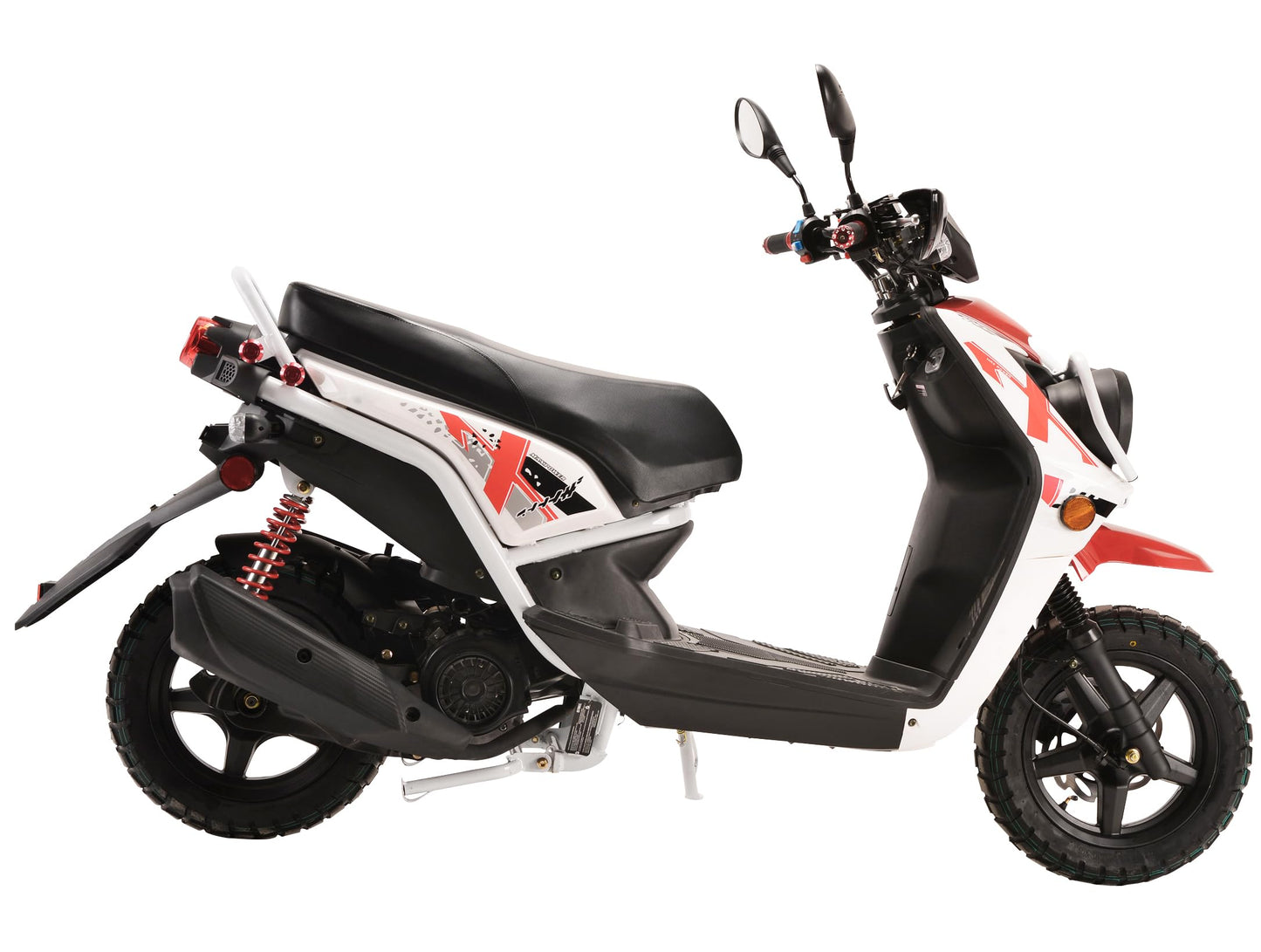 HHH Rocket 150 Moped Street Gas Vitacci Scooter 150cc Motorcycle Automatic Adult Bike with 12 inch Aluminum Wheels (Black)