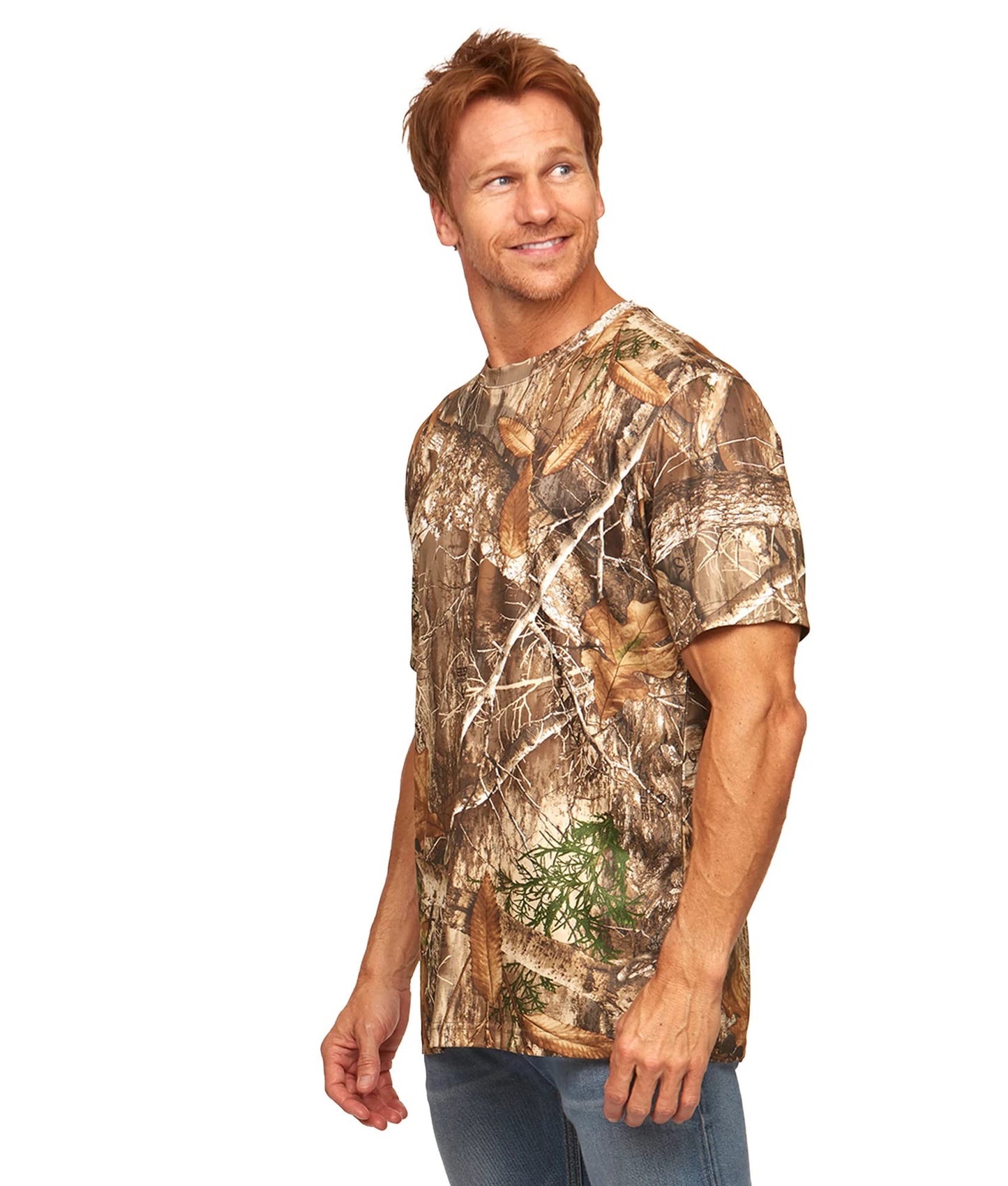 Realtree Men's Essential Camo Lightweight Performance Short Sleeve Shirt