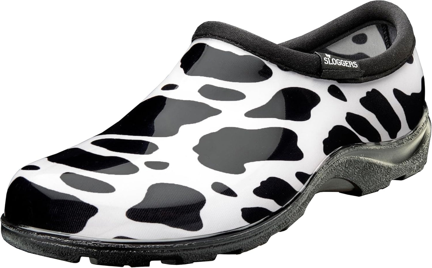 Sloggers Original Waterproof Rain and Garden Shoe for Women– Outdoor Slip-On Garden Clog - Made in The USA with Premium Comfort Insole and Arch Support - Classic Chicken Black, Size 8