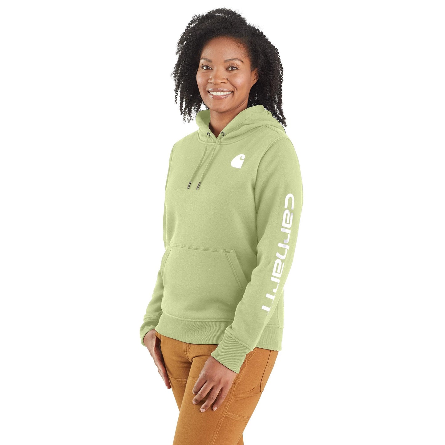 Carhartt Women's Relaxed Fit Midweight Logo Sleeve Graphic Sweatshirt