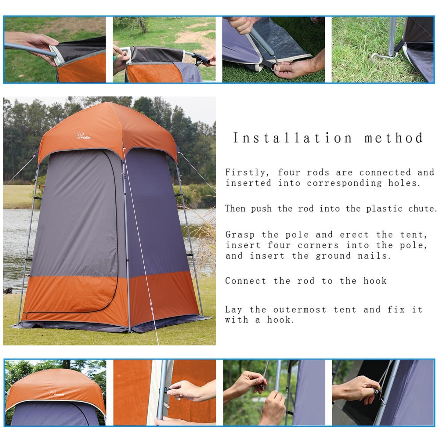 Outdoor Shower Tent Changing Room Privacy Portable Camping Shelters