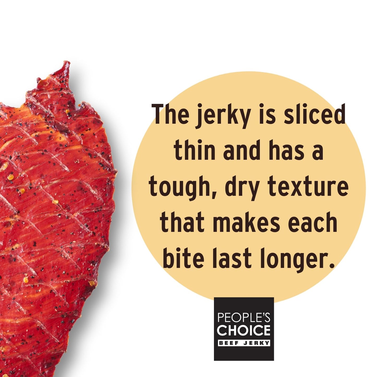 People's Choice Beef Jerky - Classic - Hot & Spicy - Big Slab - Whole Muscle Premium Cuts - Bulk Jerky Package - Thin Sheets - Low Sodium Low Salt High Protein Meat Snack - 15 Count, 1 Bag