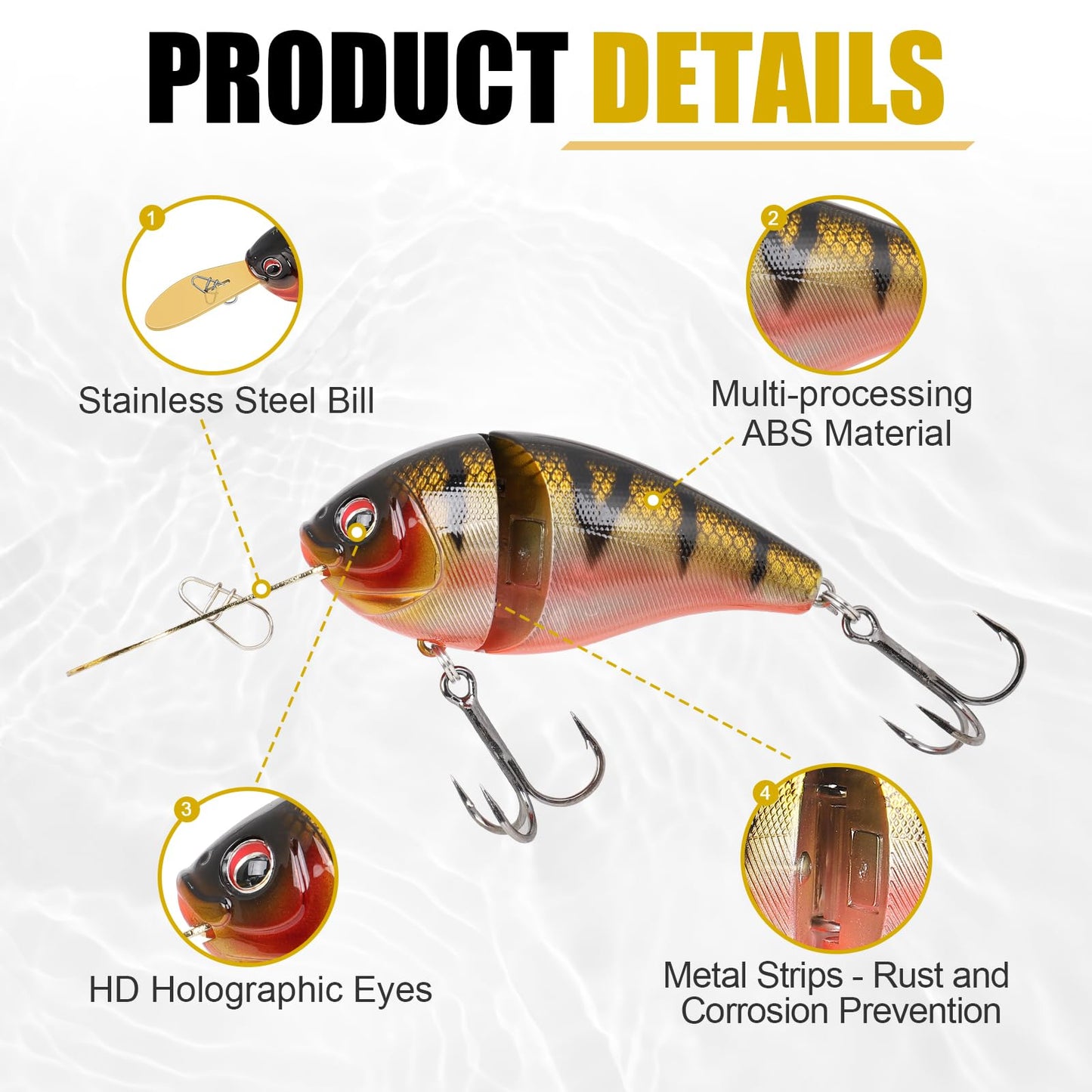 TRUSCEND Swimmax for Freshwater and Saltwater, Lifelike Fishing Lures for Bass Trout Crappie Walleye Pike Bluegill Salmon, Swimbait for Bass Fishing, Amazing Fishing Gear Gifts for Family Fishing
