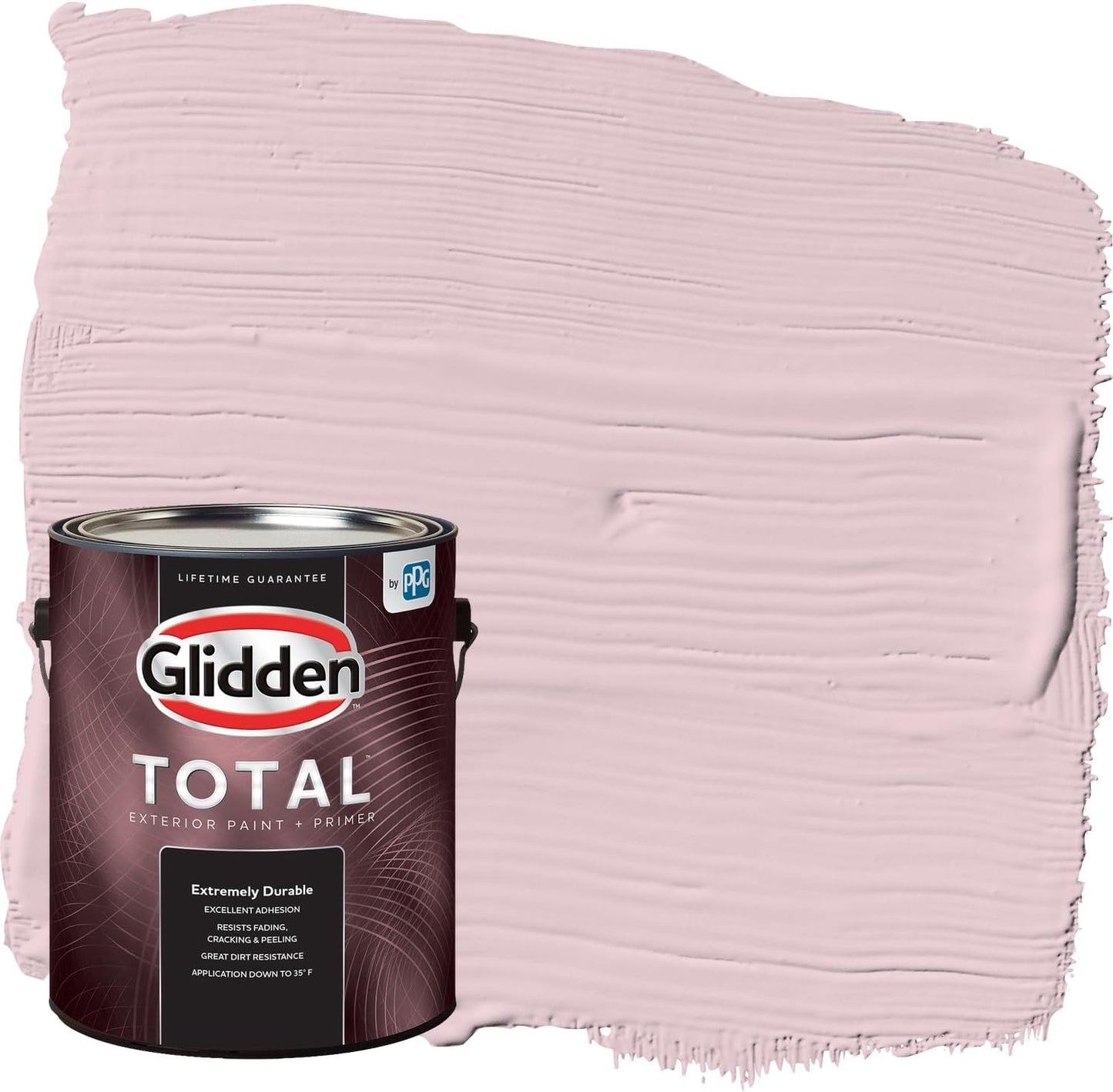 Glidden Exterior Paint + Primer: Pink/Ballet Slipper, One Coat, Semi-Gloss, 1-Gallon