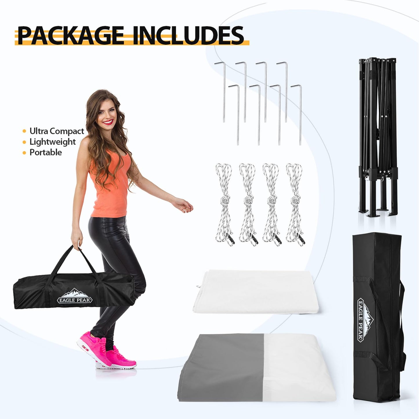 EAGLE PEAK Flex Compact 4x4 Pop-up Canopy Changing Room, Portable Dressing Room, Privacy Changing Tent for Indoor Fashion Photoshoots, Camping, or Pool, Purple