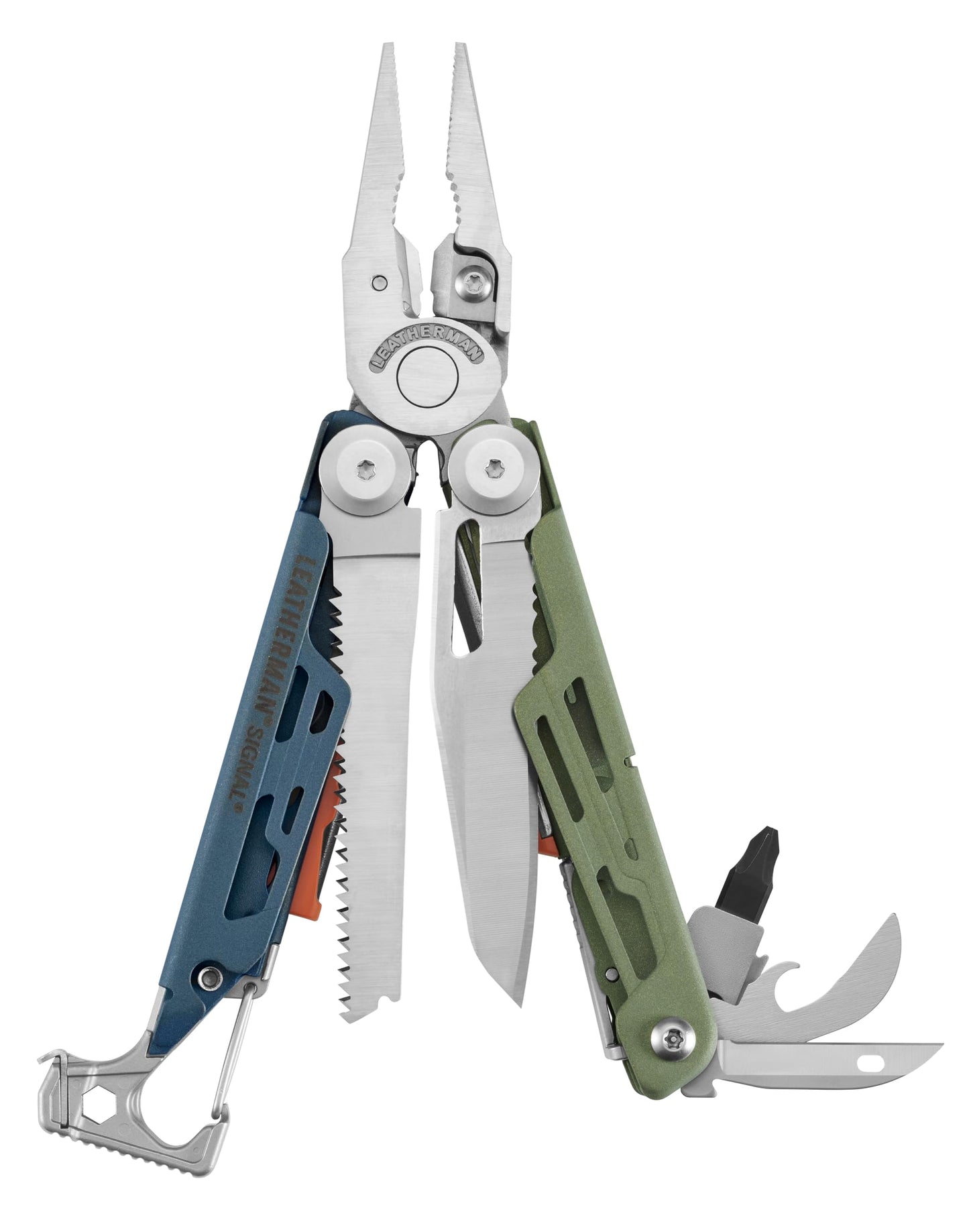 LEATHERMAN, Signal, 19-in-1 Multi-tool for Outdoors, Camping, Hiking, Fishing, Survival, Durable & Lightweight EDC, Made in the USA, Topographical Print