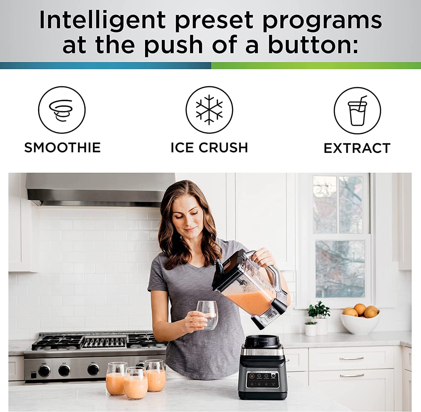 Ninja BN701 Professional Plus Blender, 1400 Peak Watts, 3 Functions for Smoothies, Frozen Drinks & Ice Cream with Auto IQ, 72-oz.* Total Crushing Pitcher & Lid, Dark Grey