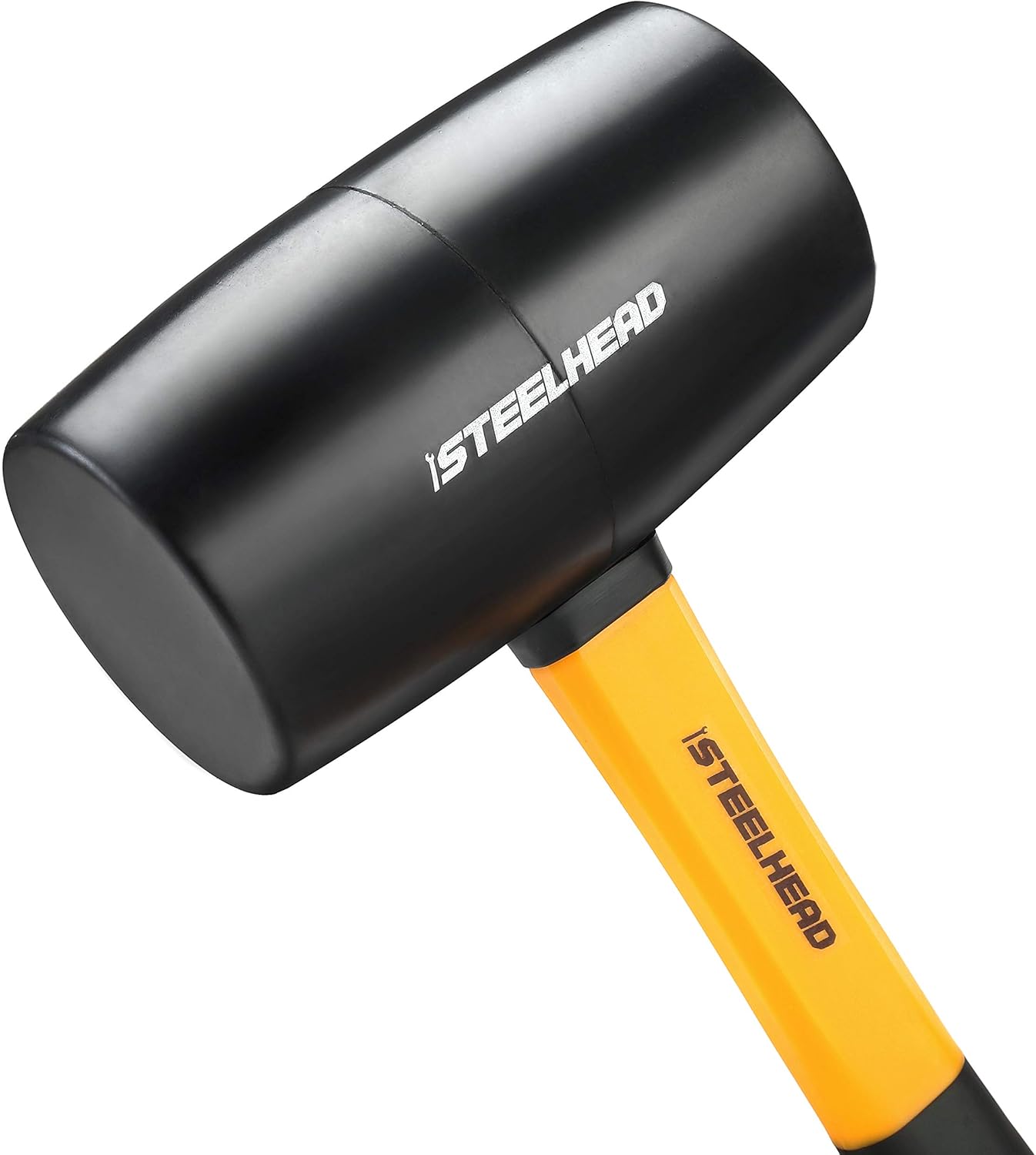 STEELHEAD 5-Piece Fiberglass Handle Hammer & Mallet Set - 16oz Ball-Peen, 32oz Ball-Pein, 32oz Rubber Mallet, 3lb Sledge, 3lb Cross-Pain - Metal Working, USA-Based Support