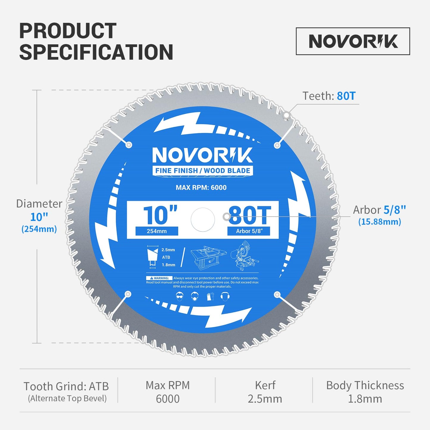 Circular Saw Blade 7-1/4" 24T&40T&60T, Saw Blade with Arbor 5/8", ATB Circular Saw Blade, Professional for Wood Cutting, 3-Pack