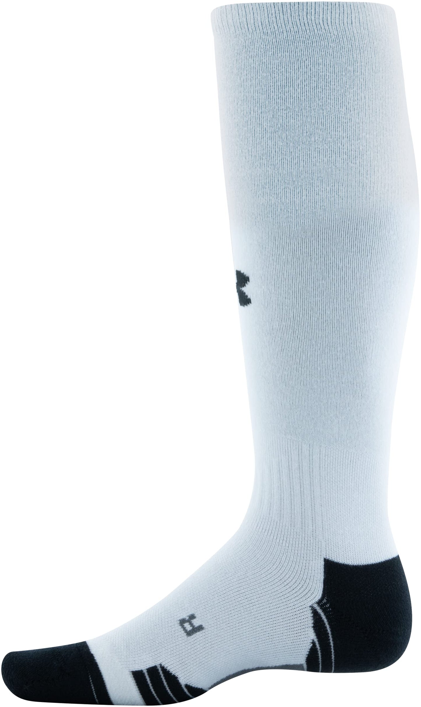 Under Armour Adult Team Over-The-Calf Socks, 1-Pair, White/Black/Black, X-Large