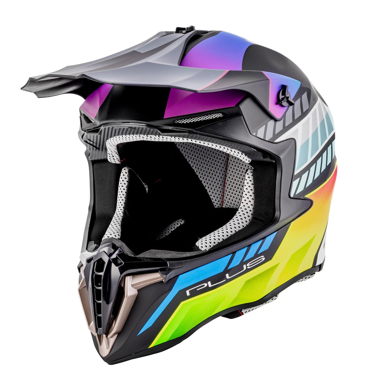 Adult ATV Dirt Bike Helmet with Goggles Gloves & Mask Quick Release Buckle Adjustable Sun Visor Motorcycle Adult Helmet Off-Road Motocross Downhill Moped MX for Unisex-Adult