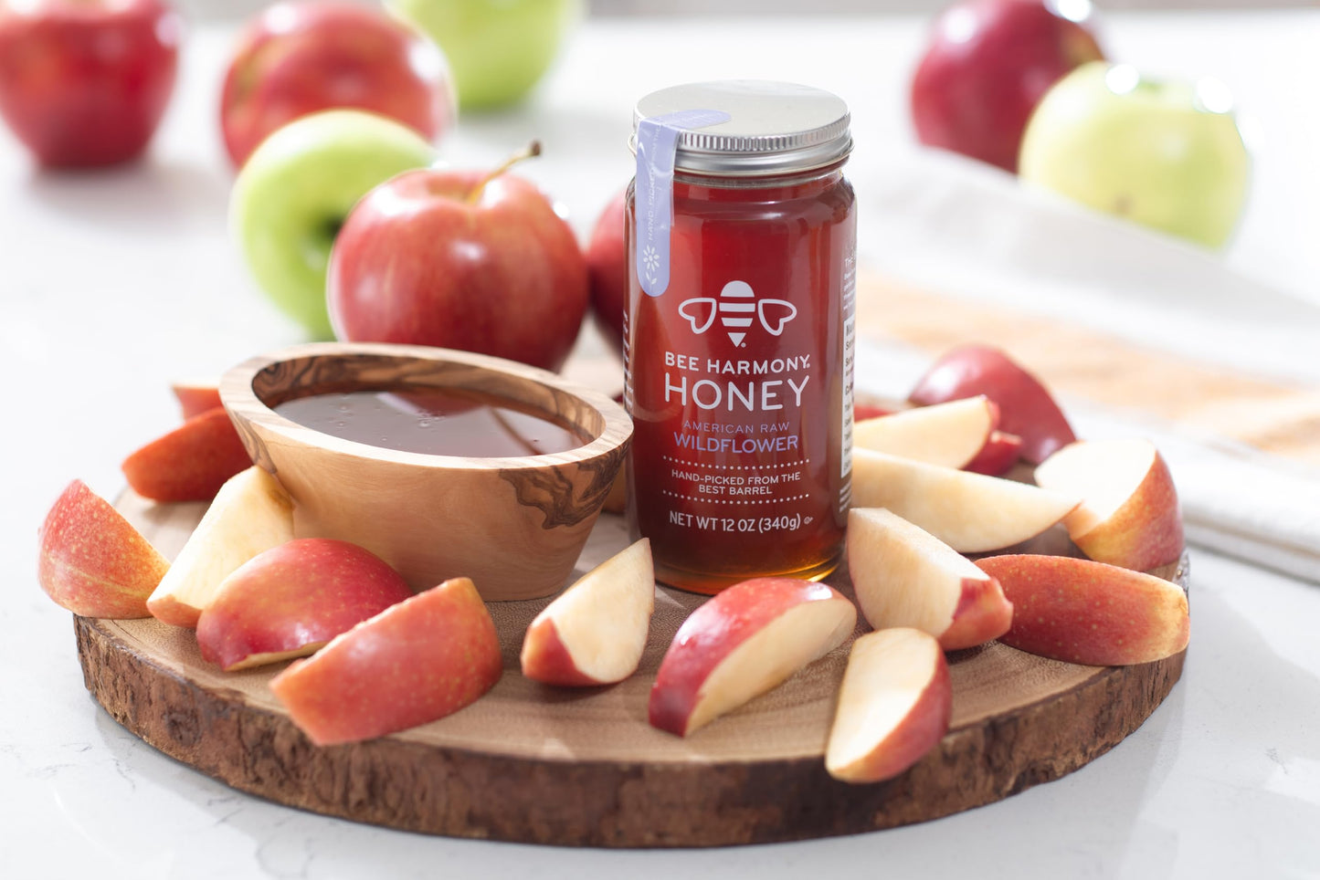 Bee Harmony Honey 5 Pack Variety Pack, 60 Ounce (Clover, Wildflower, Orange Blossom, Berry and Blueberry)