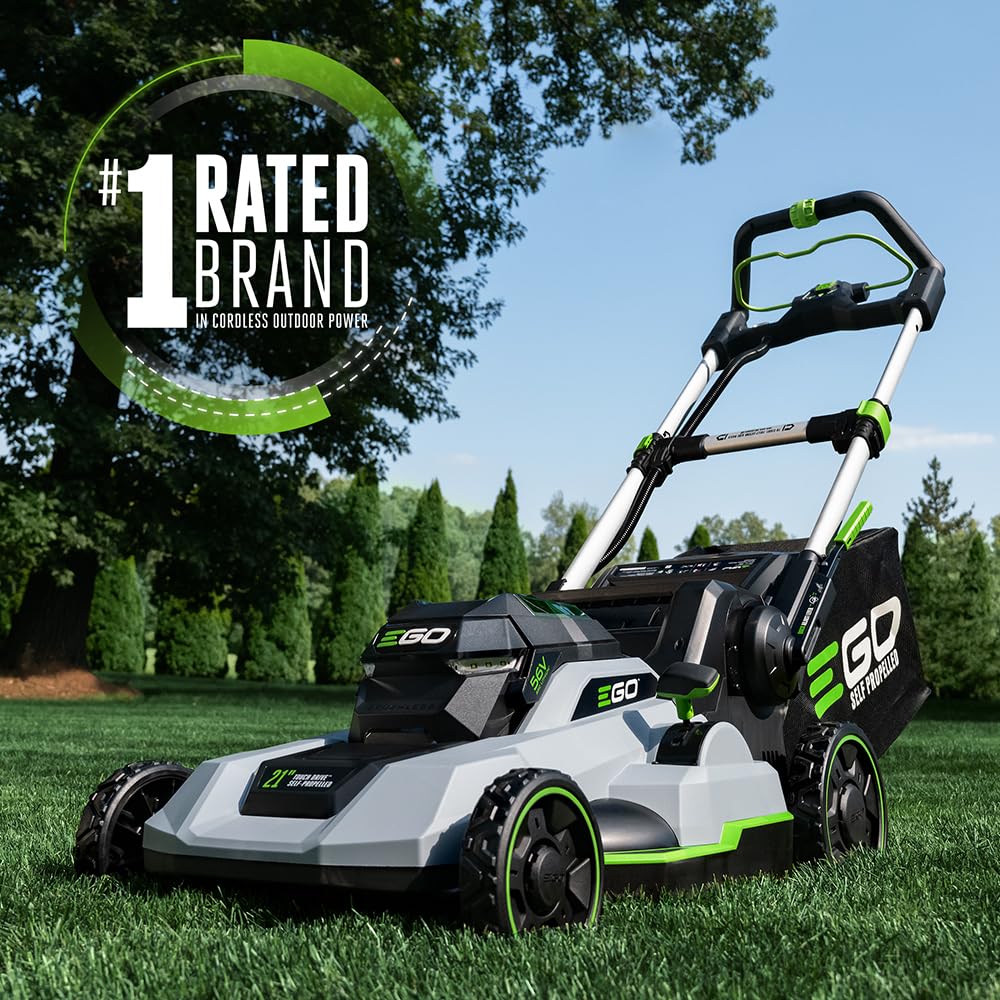 EGO POWER+ Electric Lawn Mower, Self-Propelled Cordless with Select Cut and Touch Drive, Includes 56V 7.5Ah Battery and Rapid Charger – LM2135SP