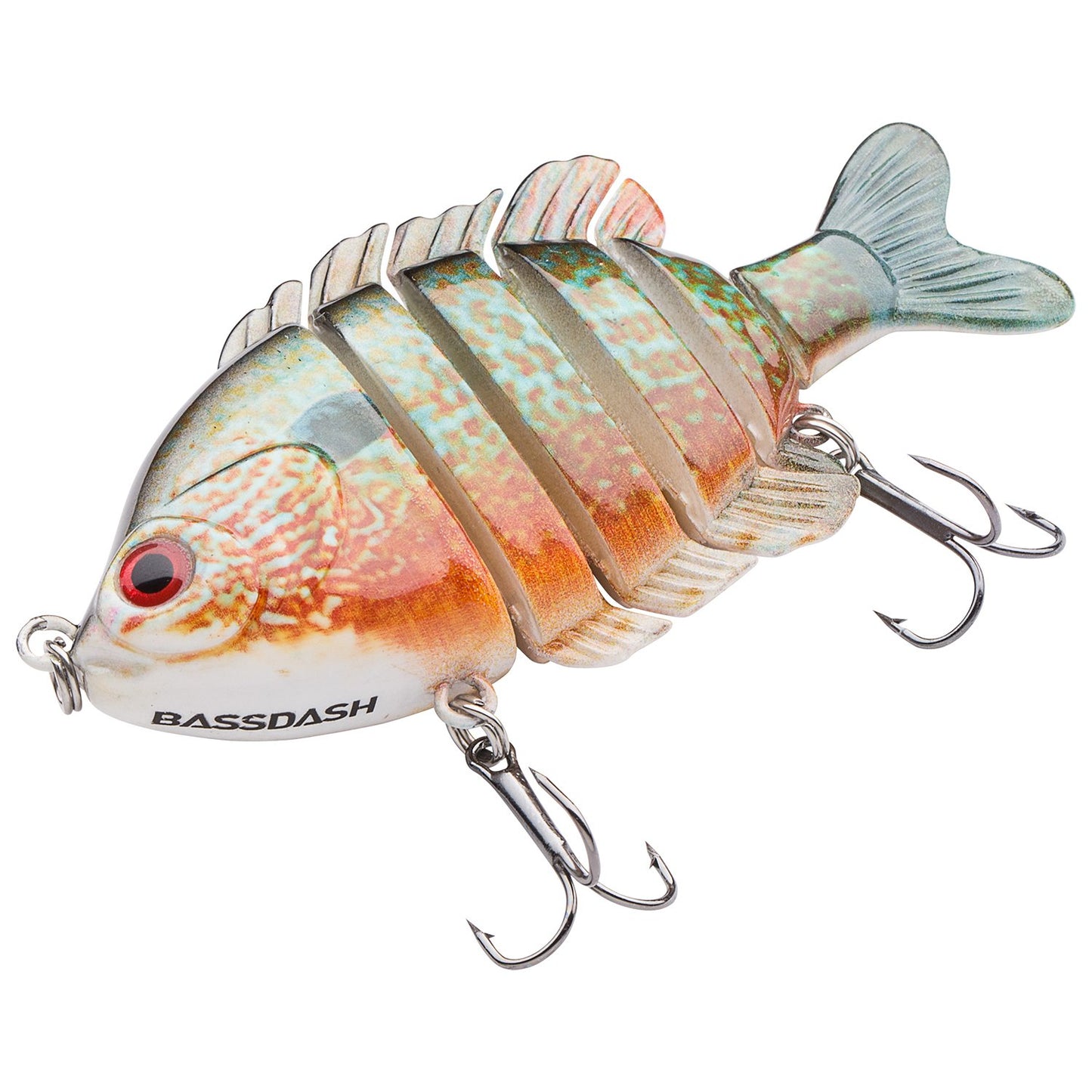 BASSDASH SwimPanfish Multi Jointed Panfish Bluegill Swimbaits Hard Topwater Bass Lures Fishing Lure Crank Saltwater 3.5in/0.85oz