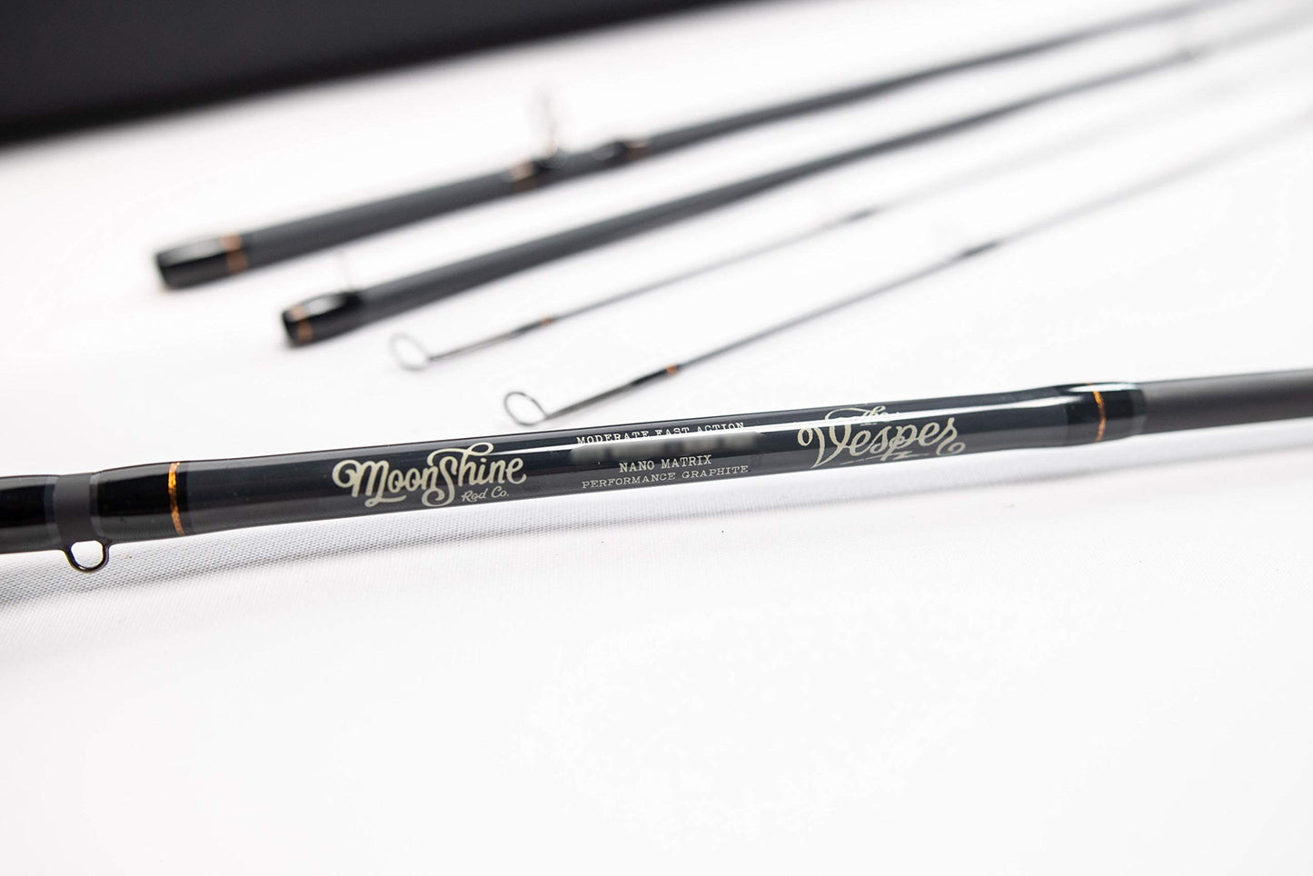 Moonshine Rod Co. Fly Fishing Rod with Carrying Case and Extra Rod Tip Section, Slow-Medium-Fast Action