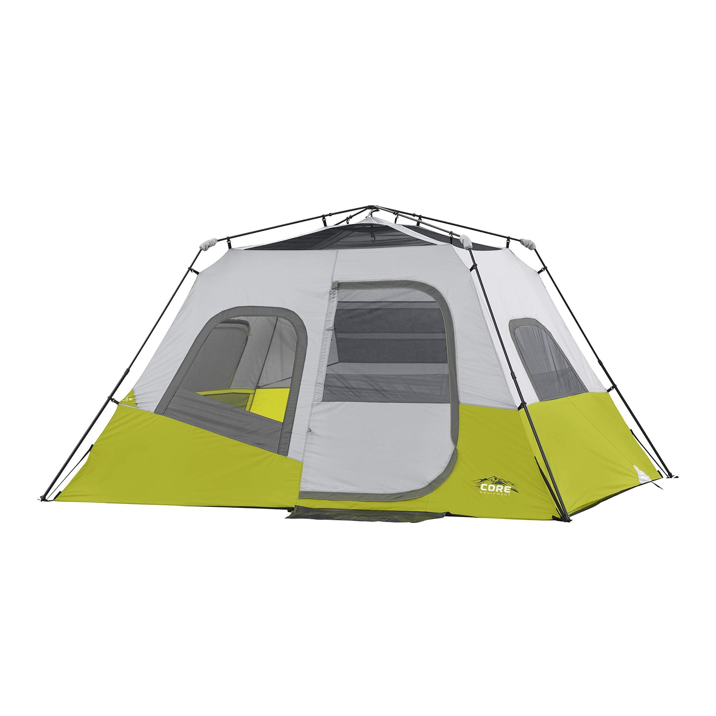 CORE Instant Cabin Tents | 6 Person / 9 Person / 10 Person / 12 Person Family Cabin Multi Room Pop Up Tents Car Camping | Included Storage Pockets for Camping Accessories