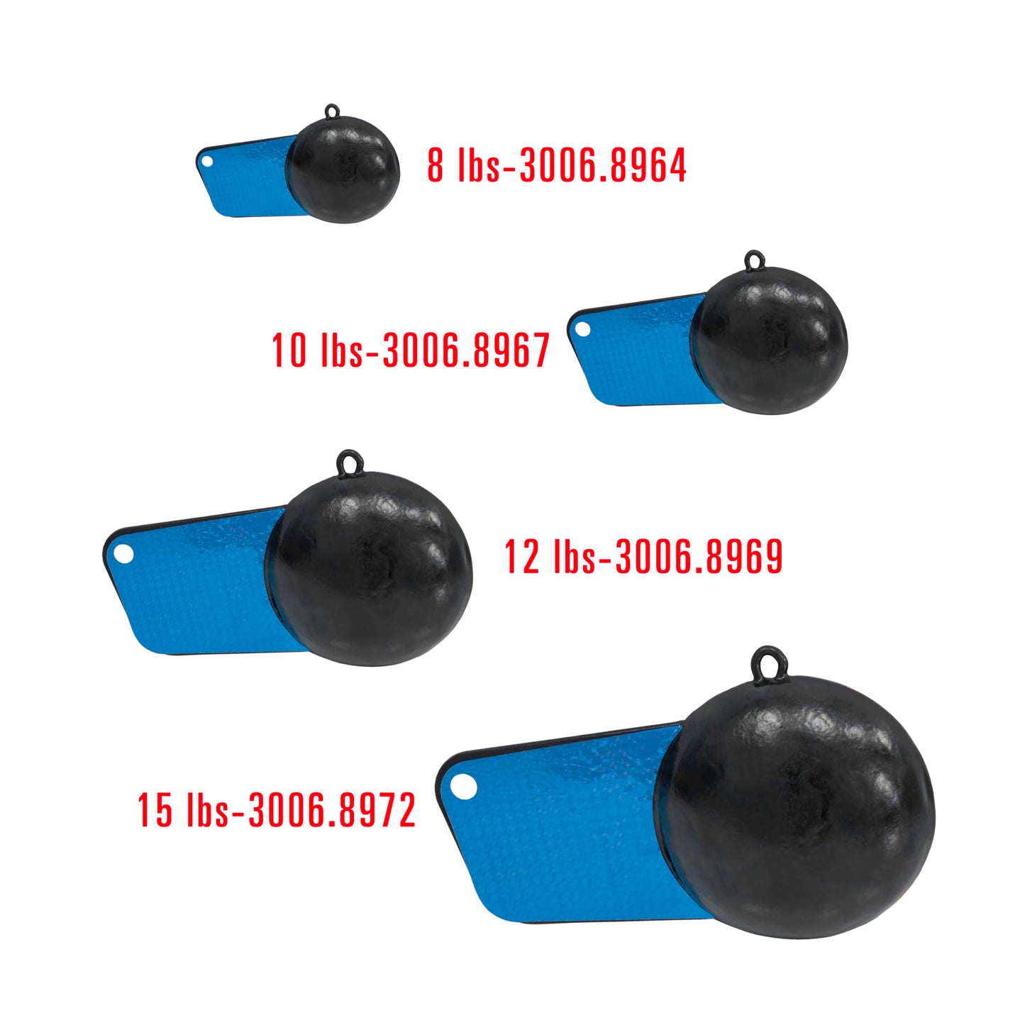 Extreme Max 3006.6747 Pancake Downrigger Weight with Protective Coating - 8 lbs.,Black